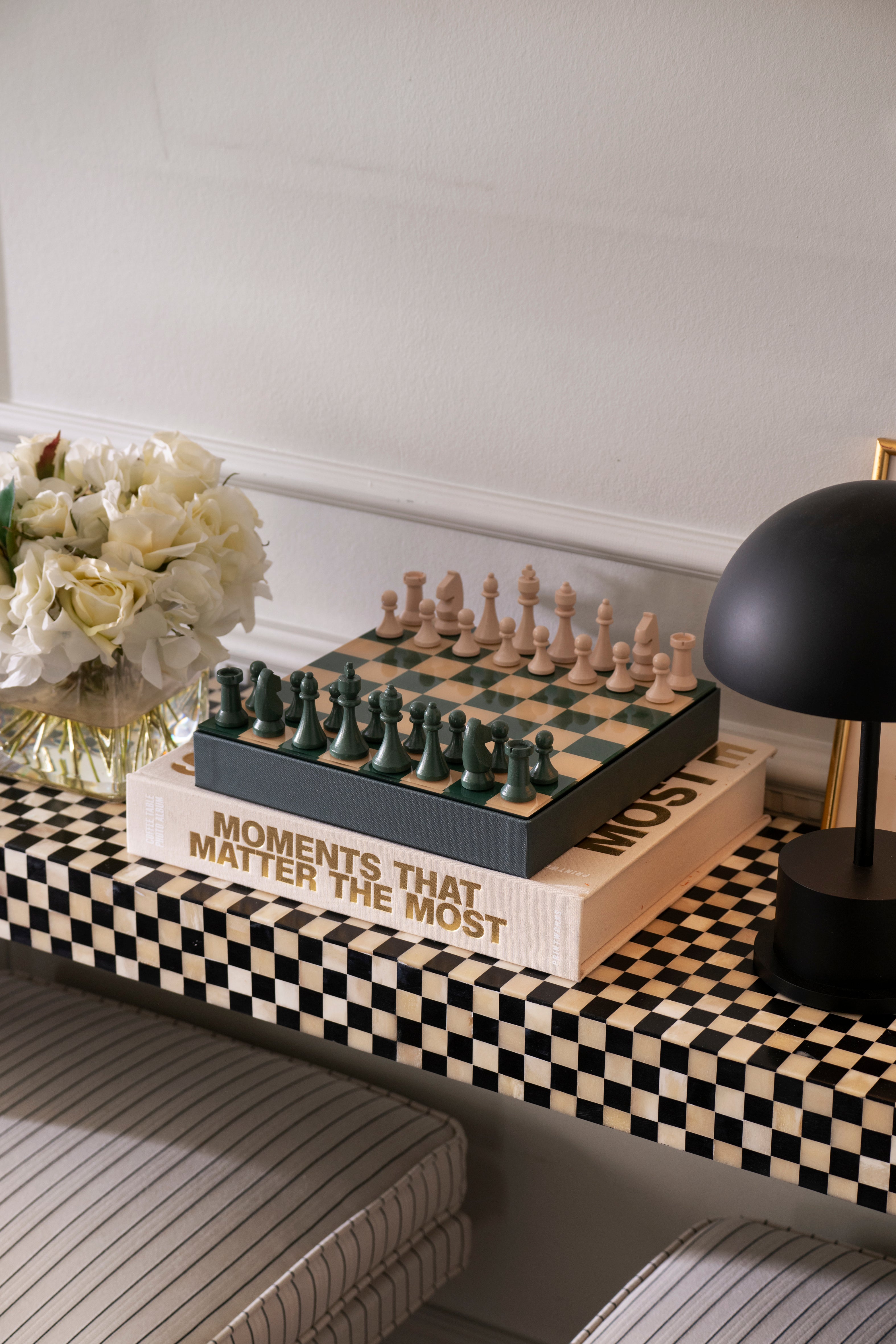 Zestaw do gry w szachy CHESS CLASSIC zielony – drewno