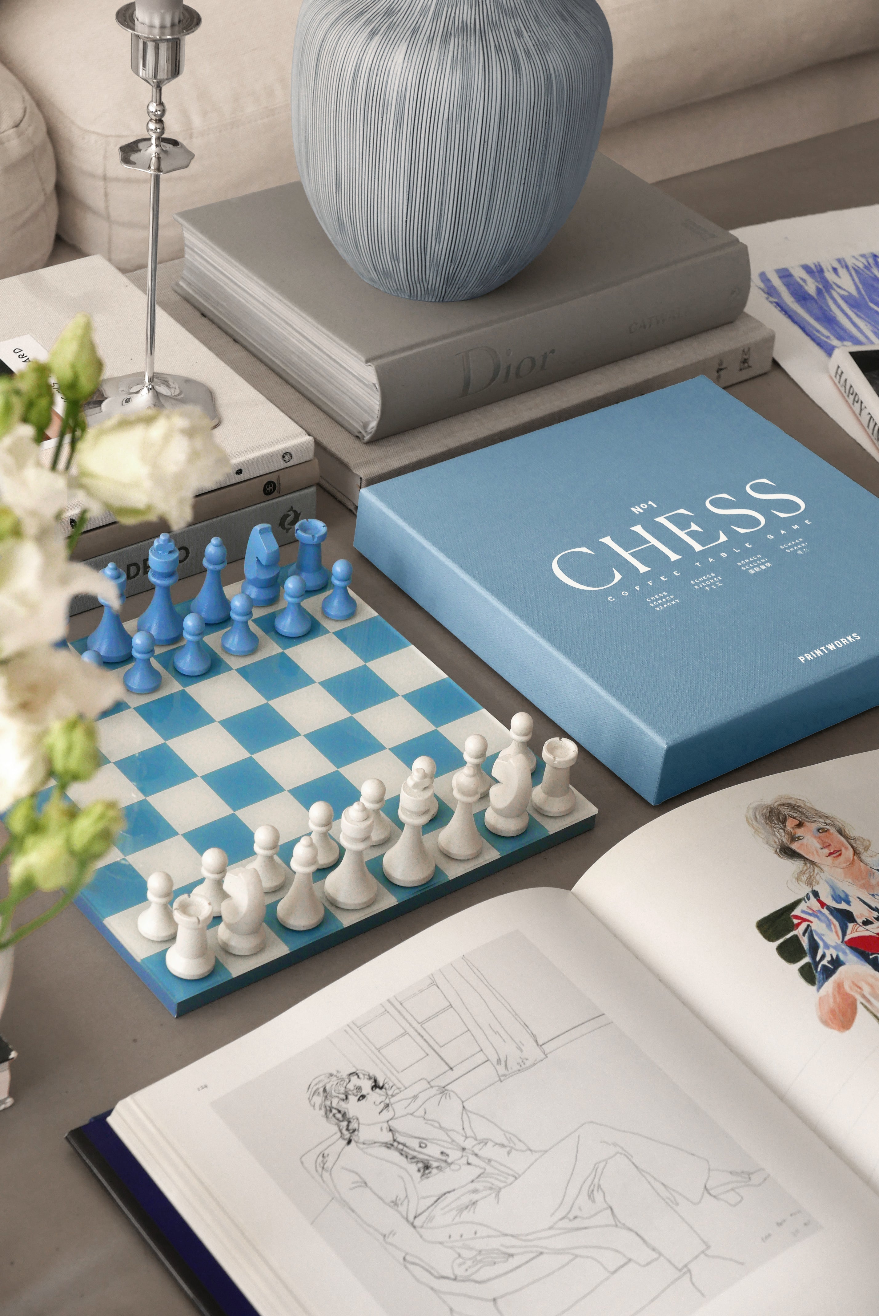 Schaken Set CHESS CLASSIC blauw