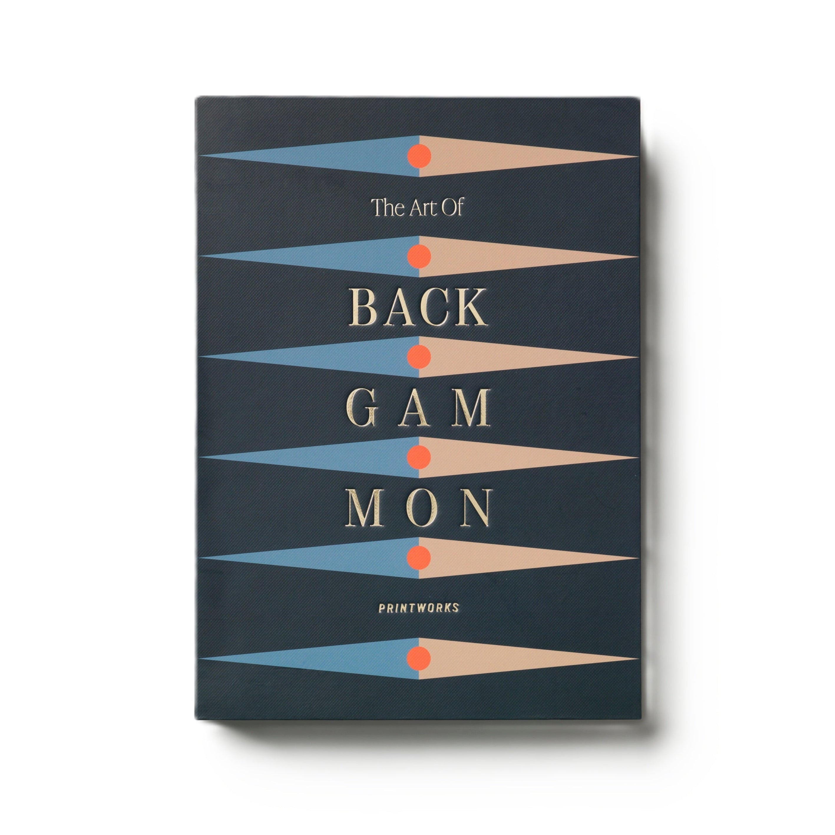 Backgammon set ART OF BACKGAMMON grijs met blauw en oranje