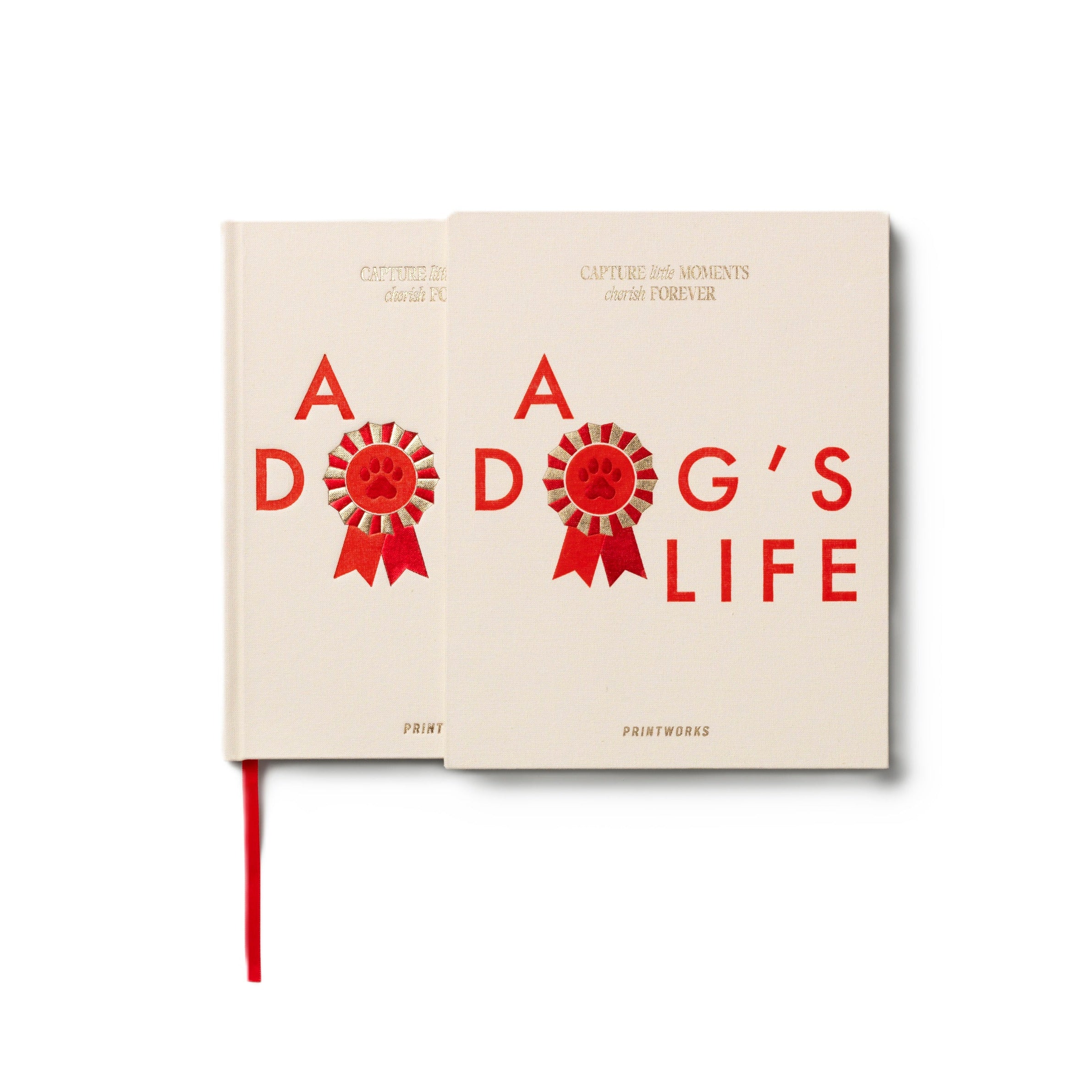 Diary A DOG'S LIFE beige with red