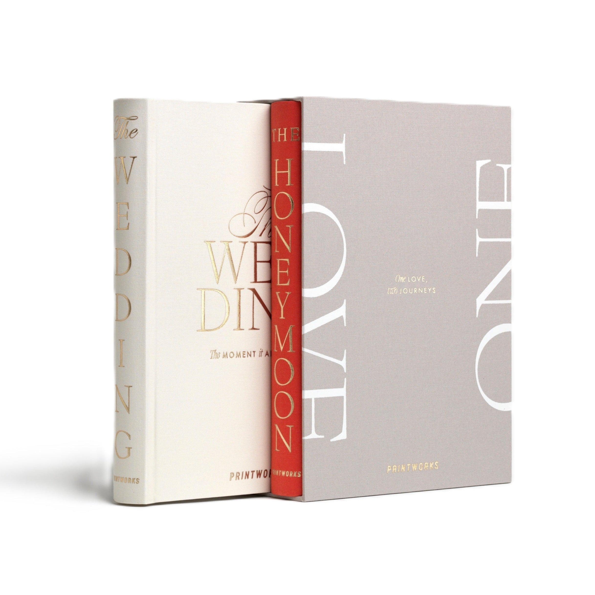 ONE LOVE Beige Photo Album Set with Red