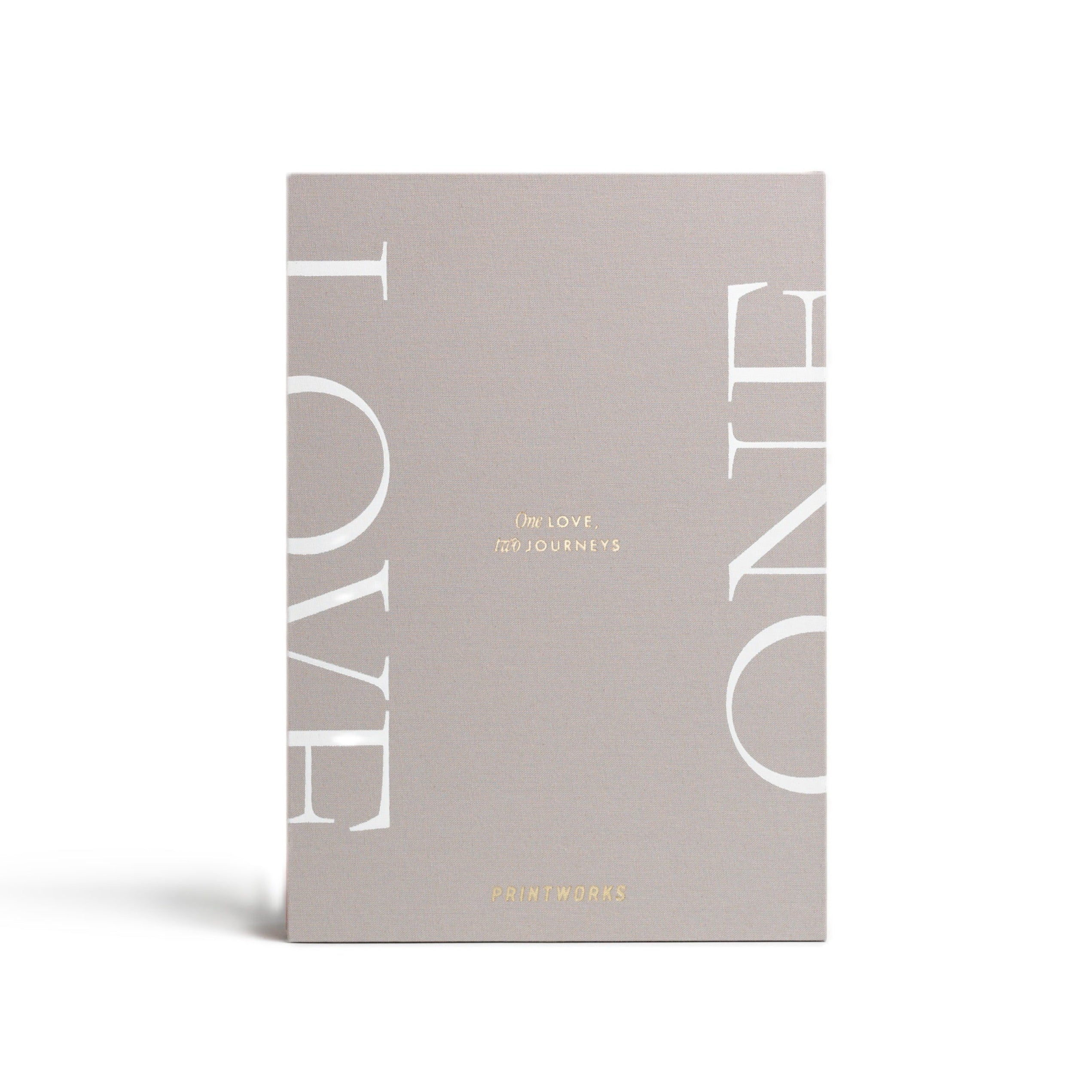 ONE LOVE Beige Photo Album Set with Red