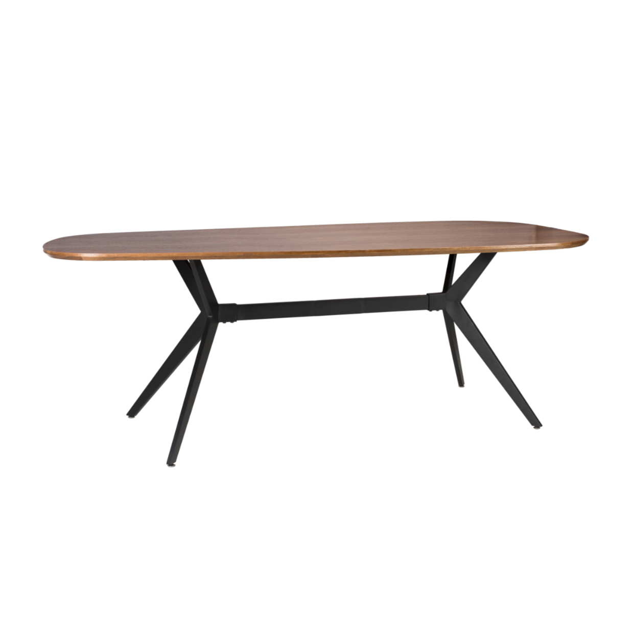 Ovale tafel CHASE ORGANIC bruin met zwarte basis