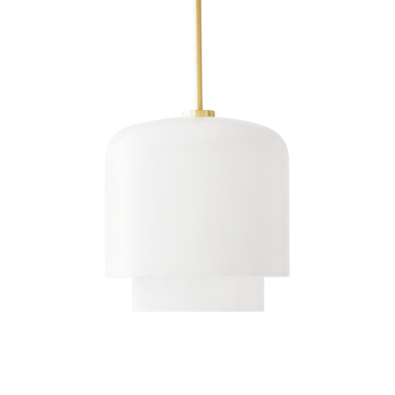 MEGUMI pendant lamp white with brass finish