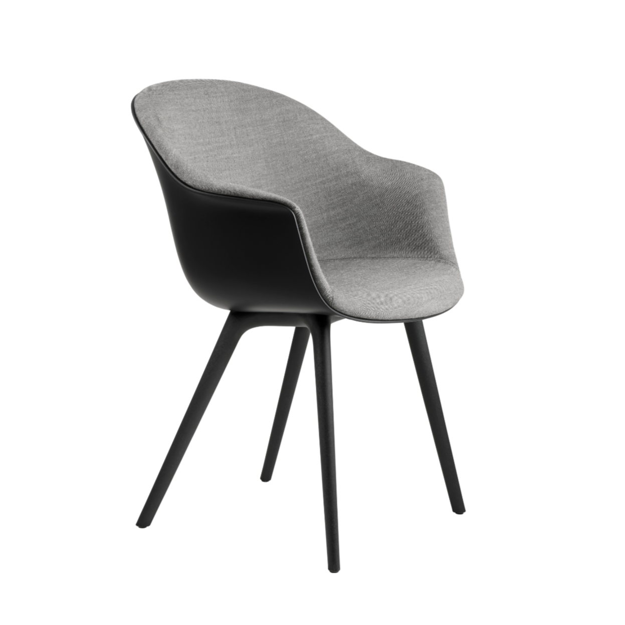 Stoel BAT grijs met zwarte basis