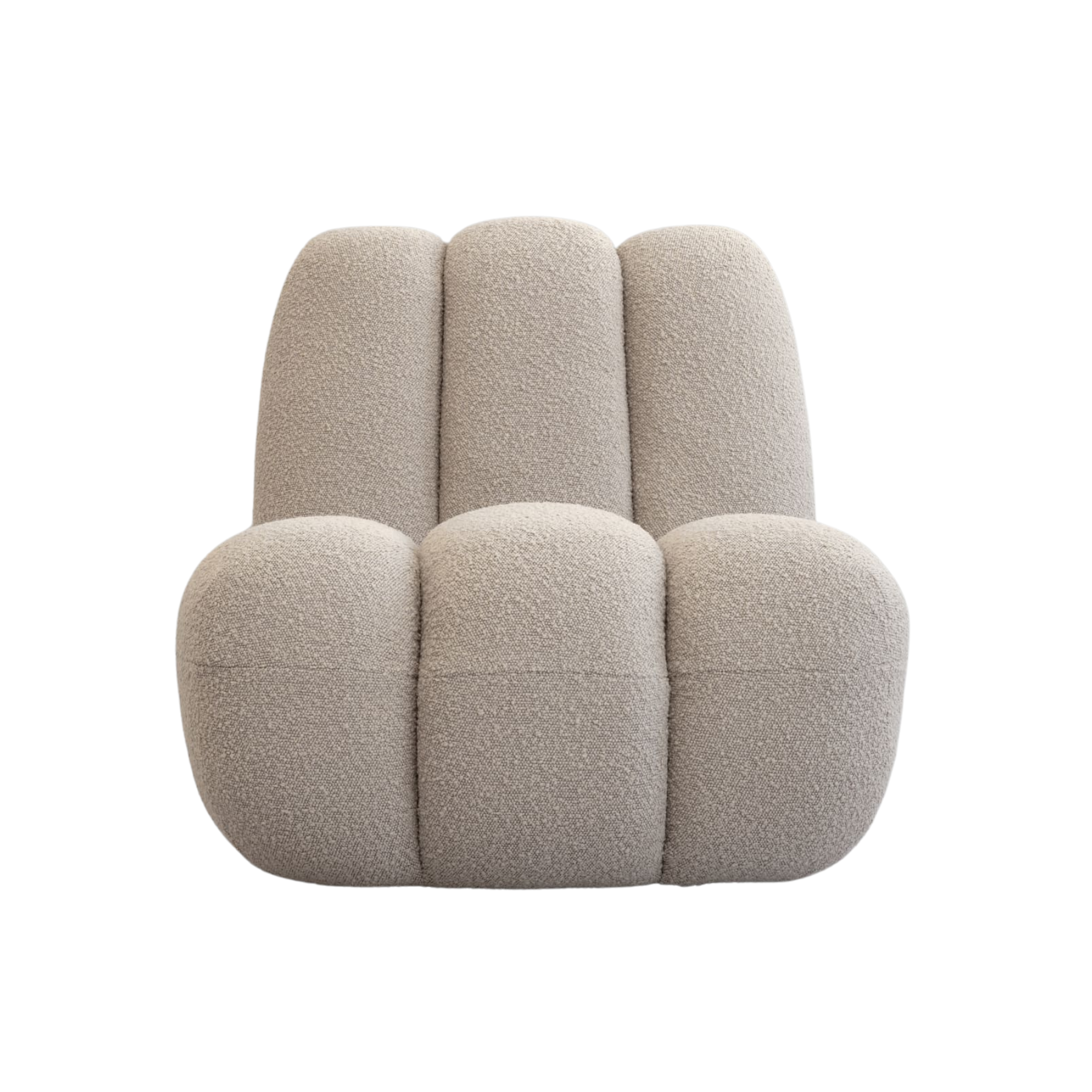Fauteuil TOE beige bouclé