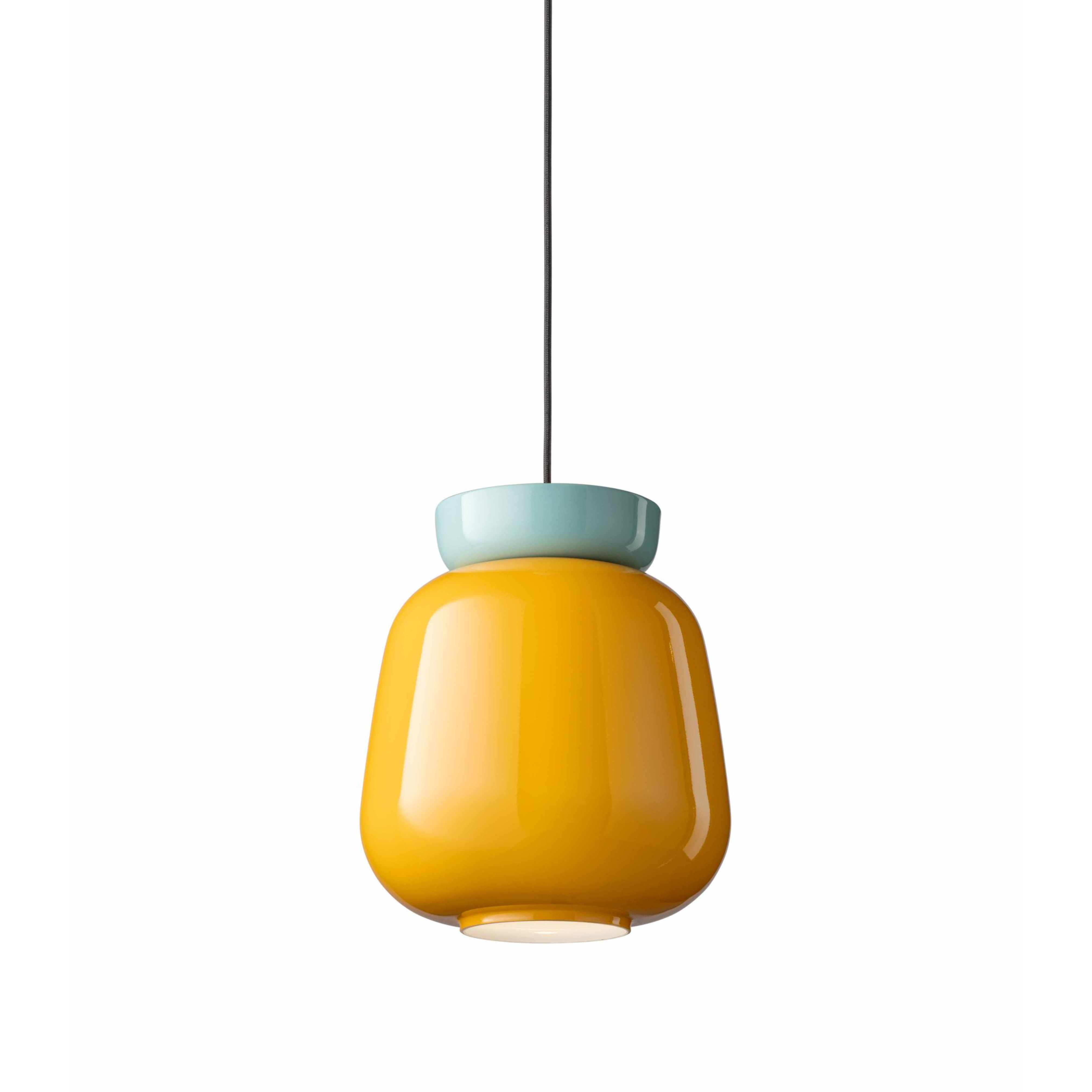 CORCOVADO ceramic pendant lamp yellow with blue