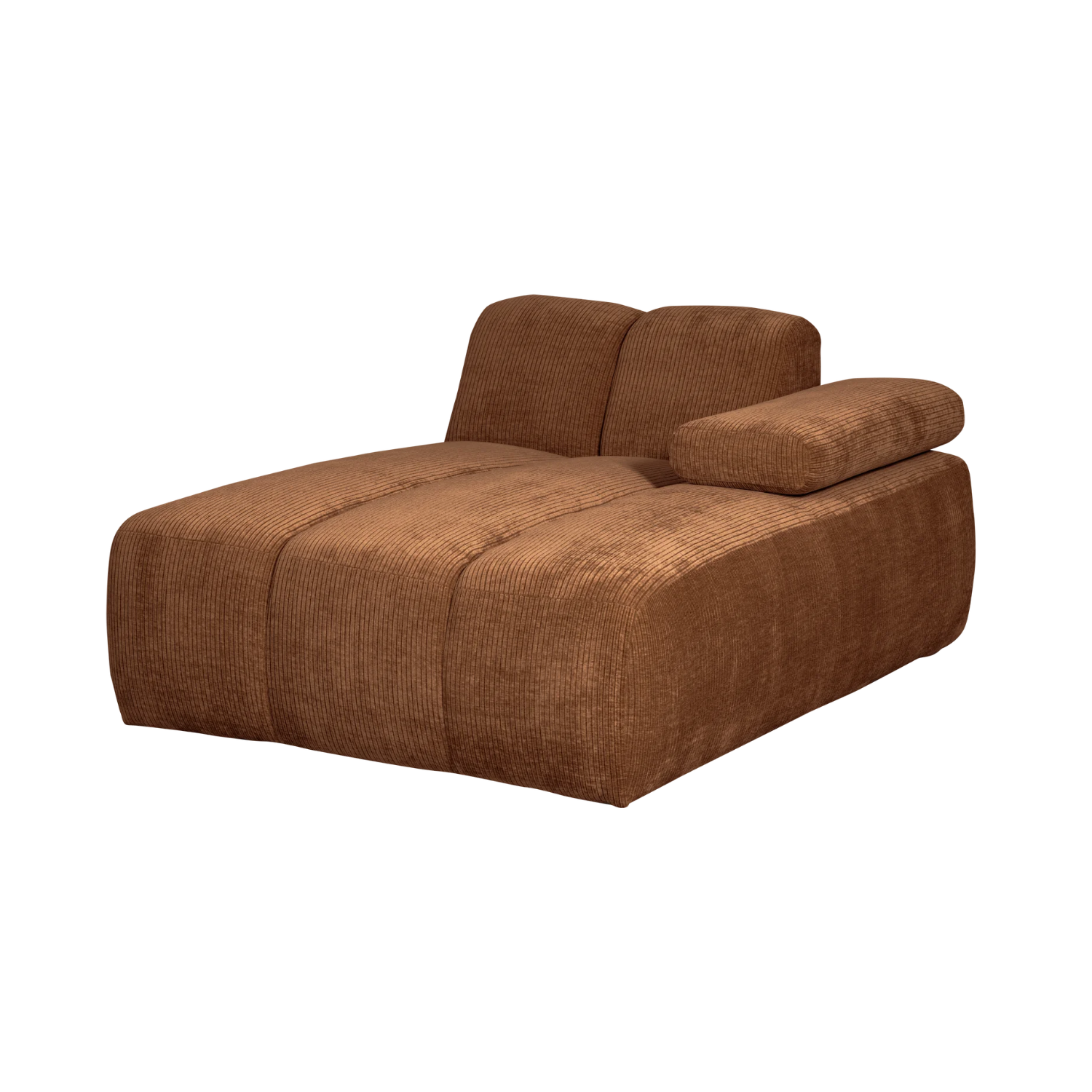 Modulaire bank MOJO - rechtszijdige chaise longue roestbruin corduroy