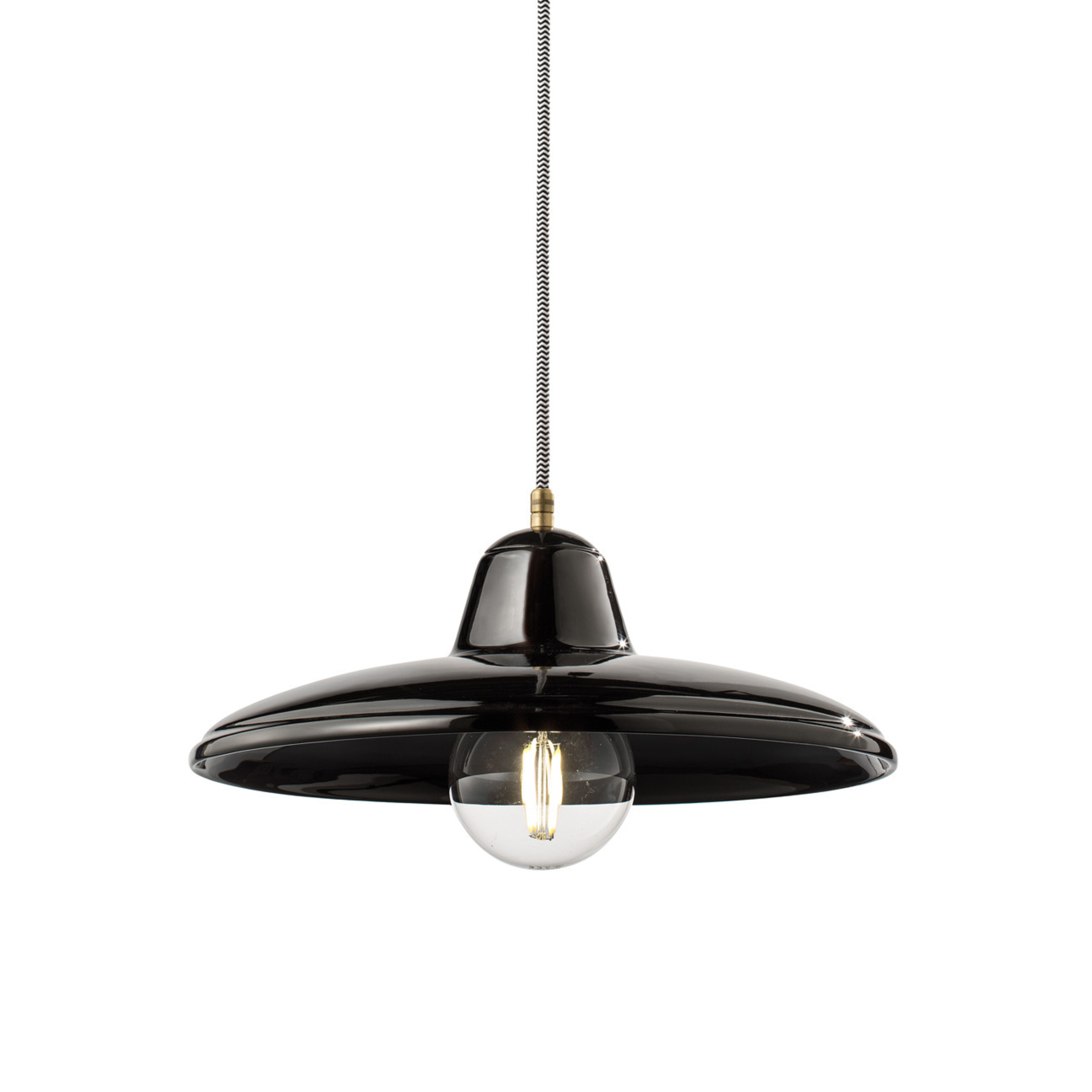 Hanglamp van keramiek B&W zwart