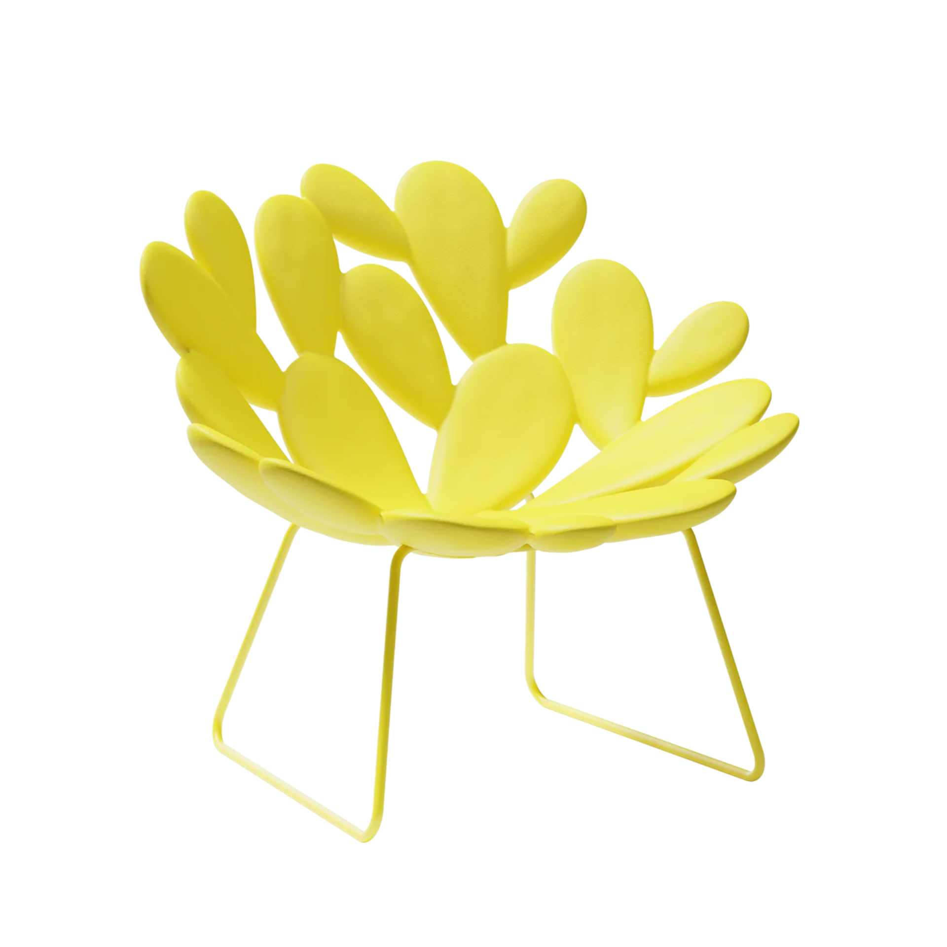 Tuinstoel FILICUDI geel met sledeonderstel