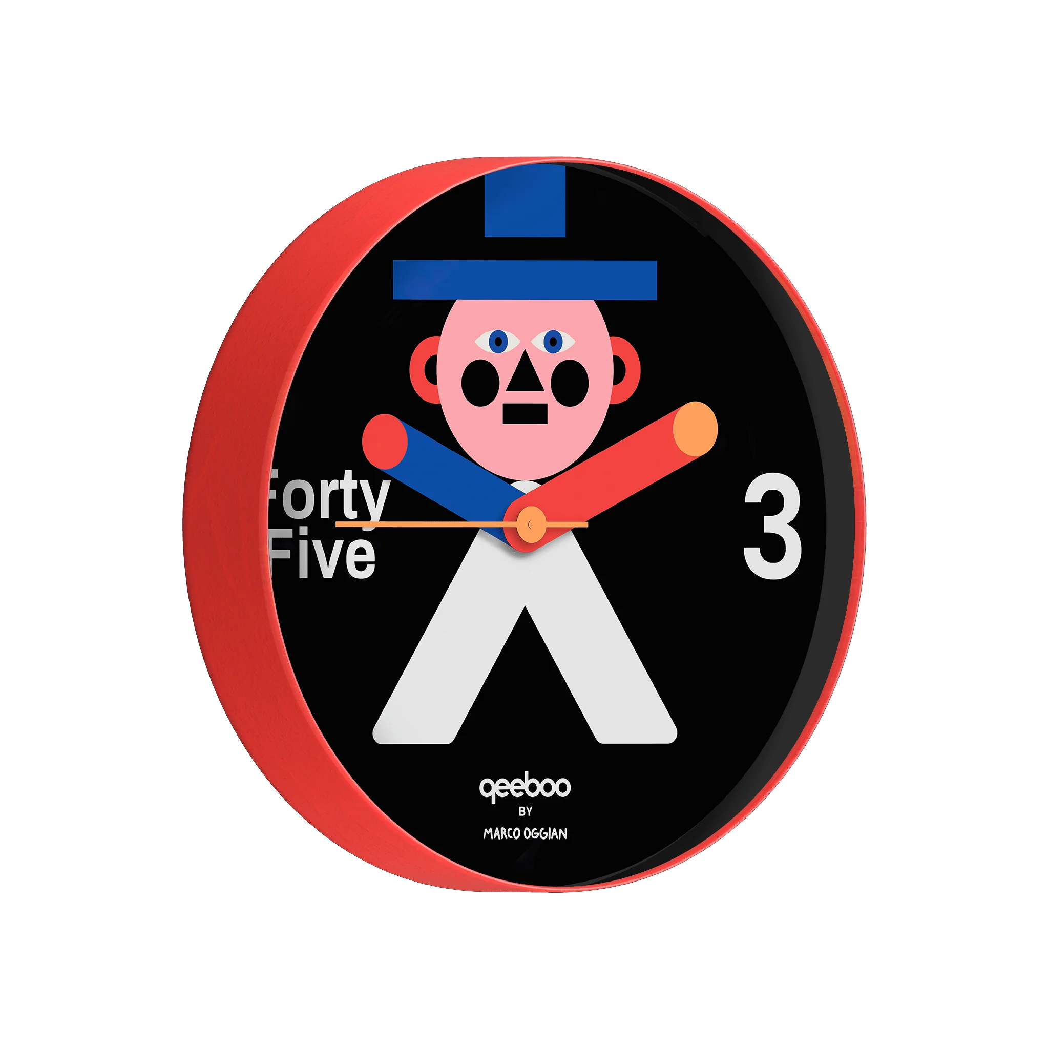 Zegar ścienny MR. WALLY czarny – Qeeboo