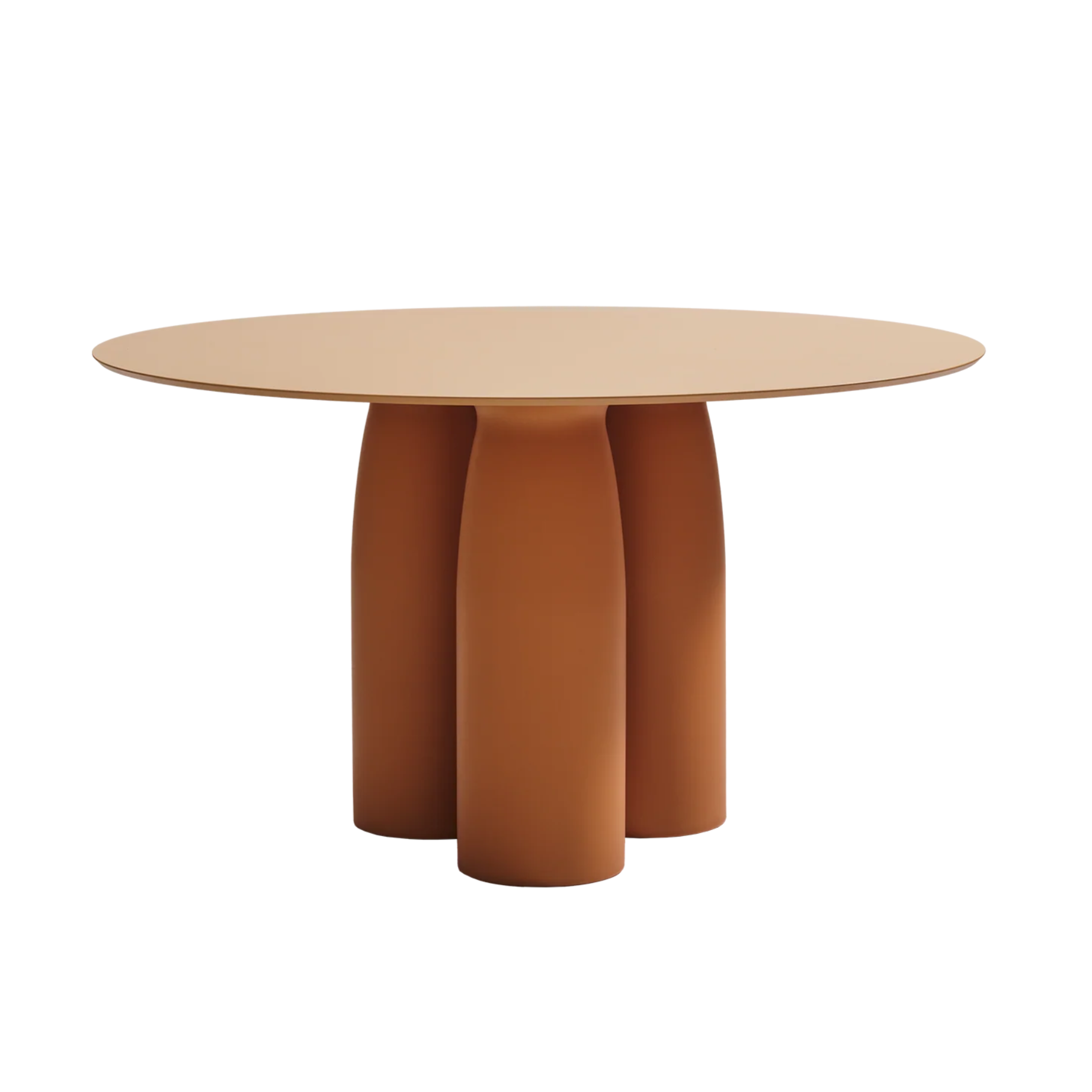 Ronde tafel TOTO HPL-laminaat mosterdkleur