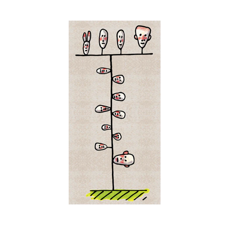 Vloerkleed FAMILIEBOOM beige