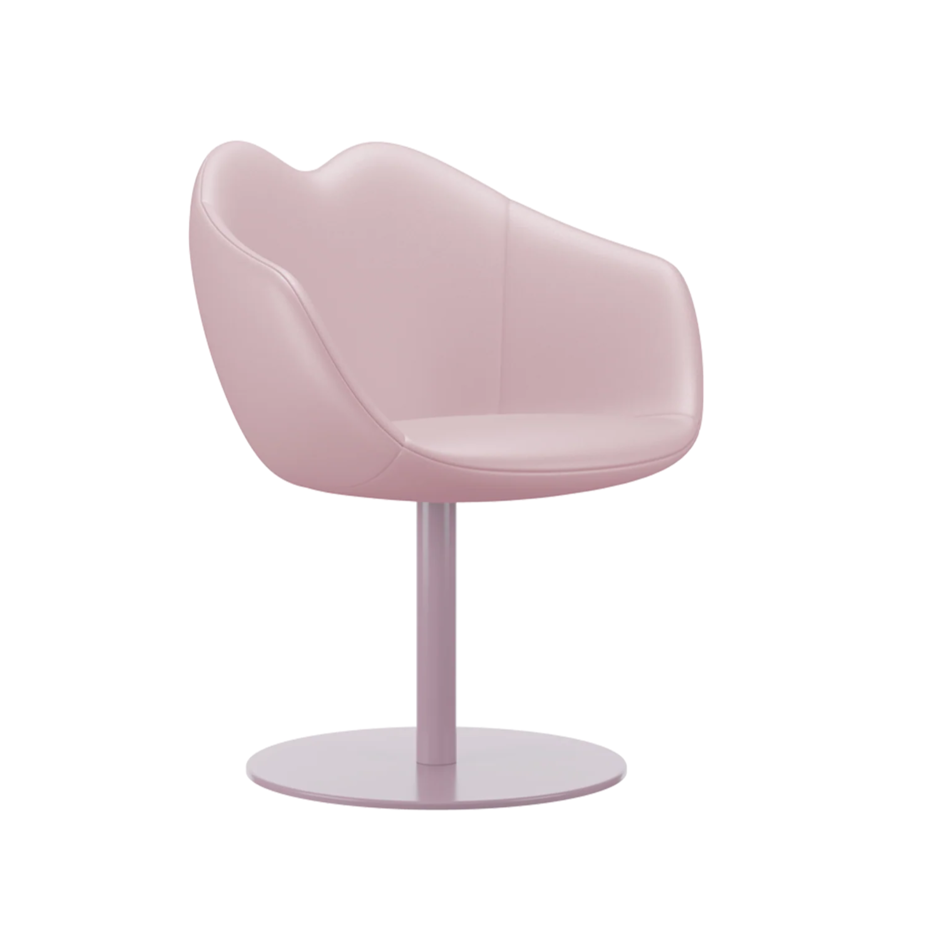 Rosa Lederfotel XOXO mit runder Basis