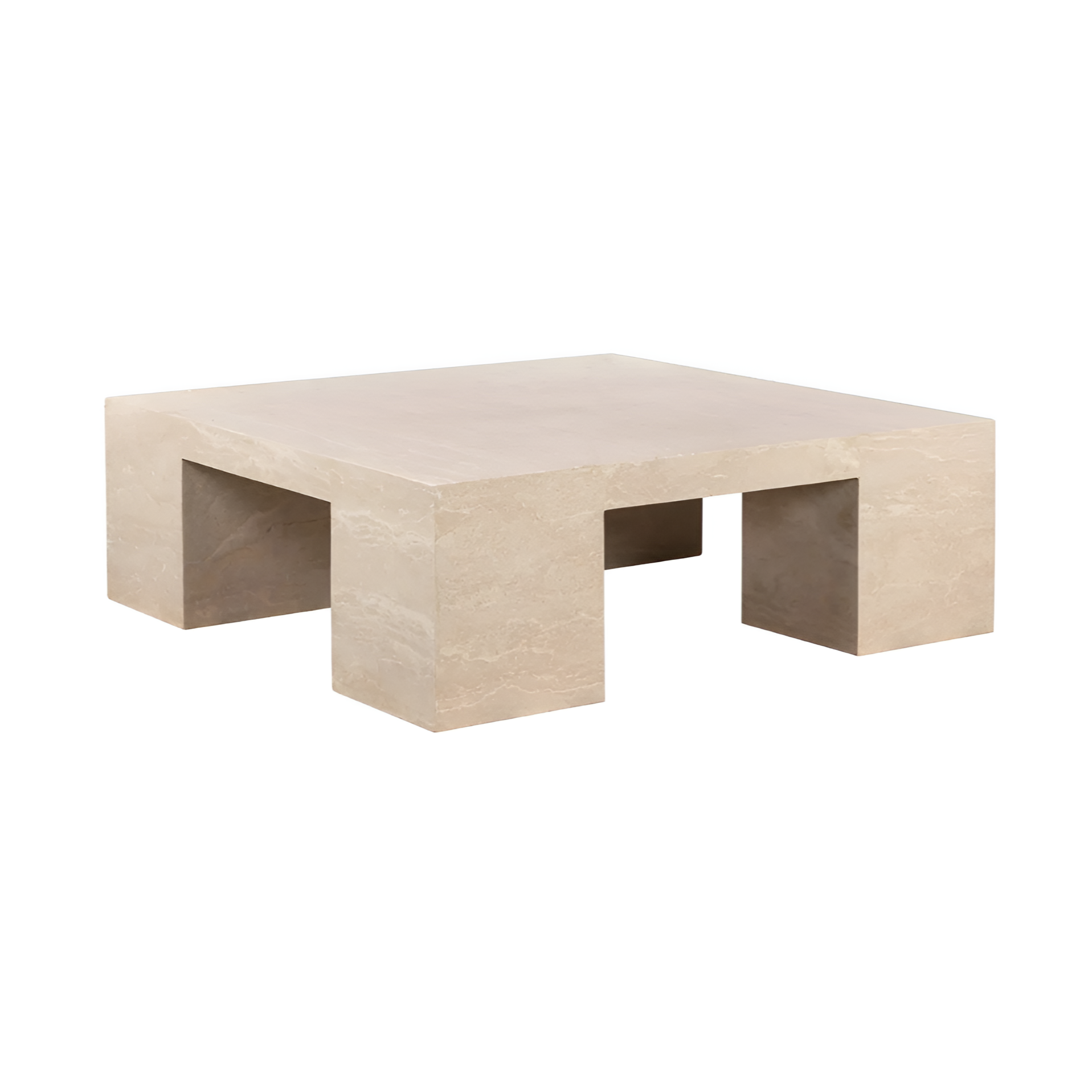 Beiger Travertin Couchtisch BILTMORE