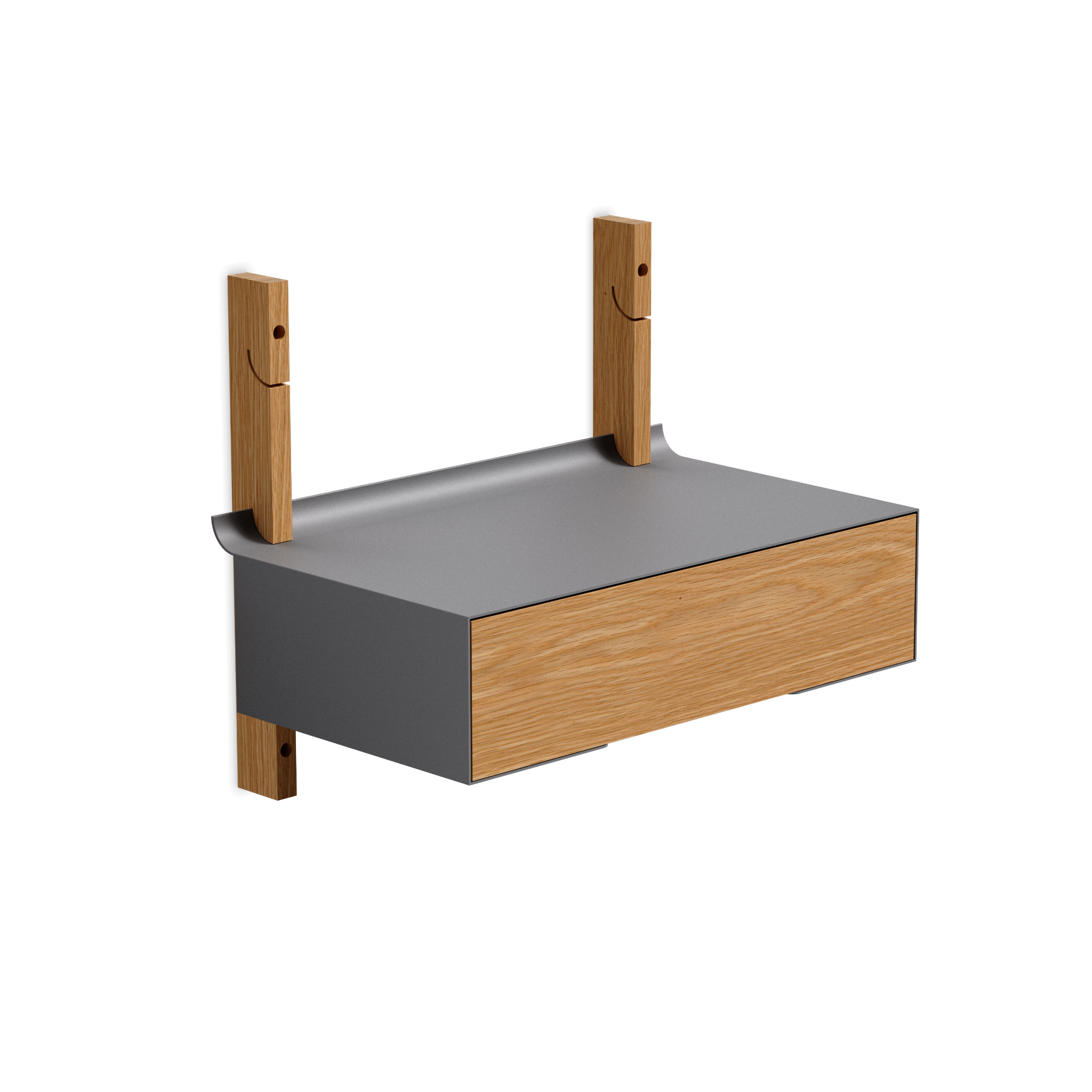 Wandregal SMILE grau