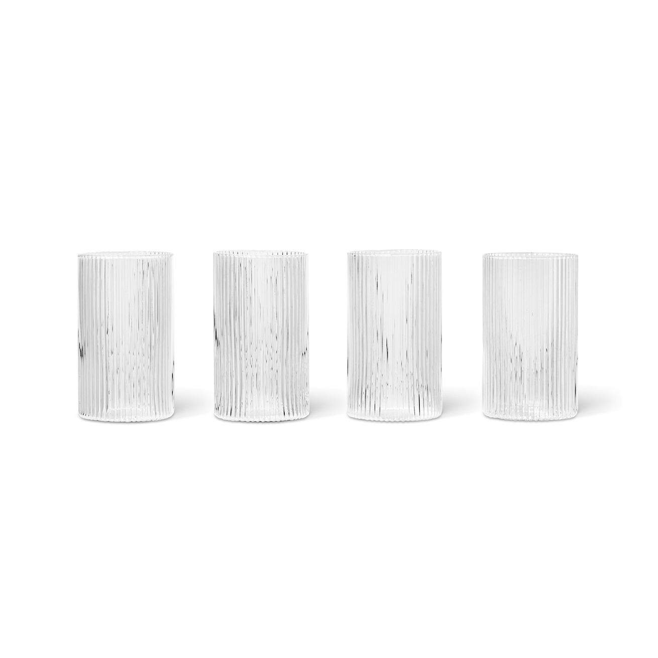 Set van glazen RIPPLE VERRINES handgeblazen glas