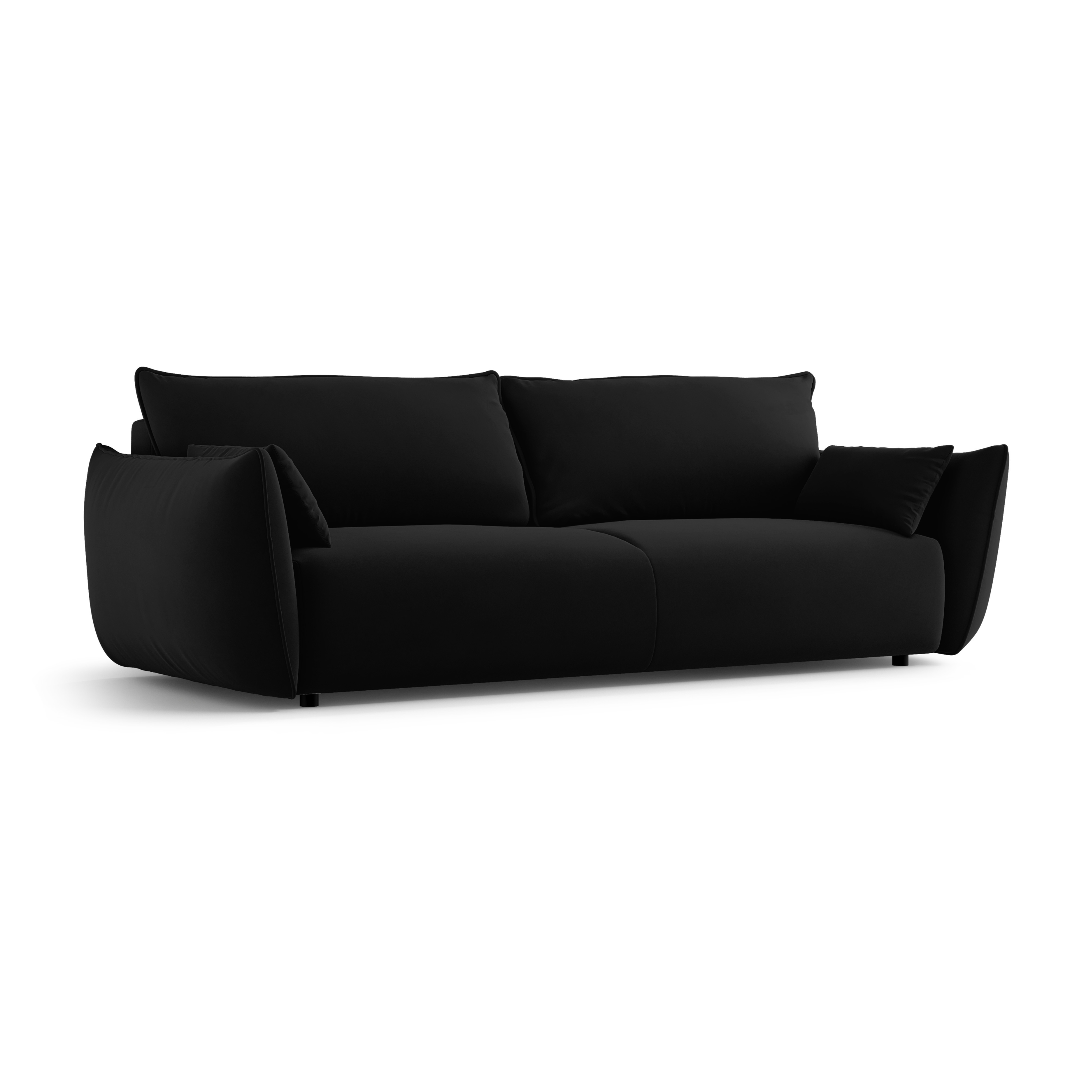 Velvet sofa with sleeping function MATERA black