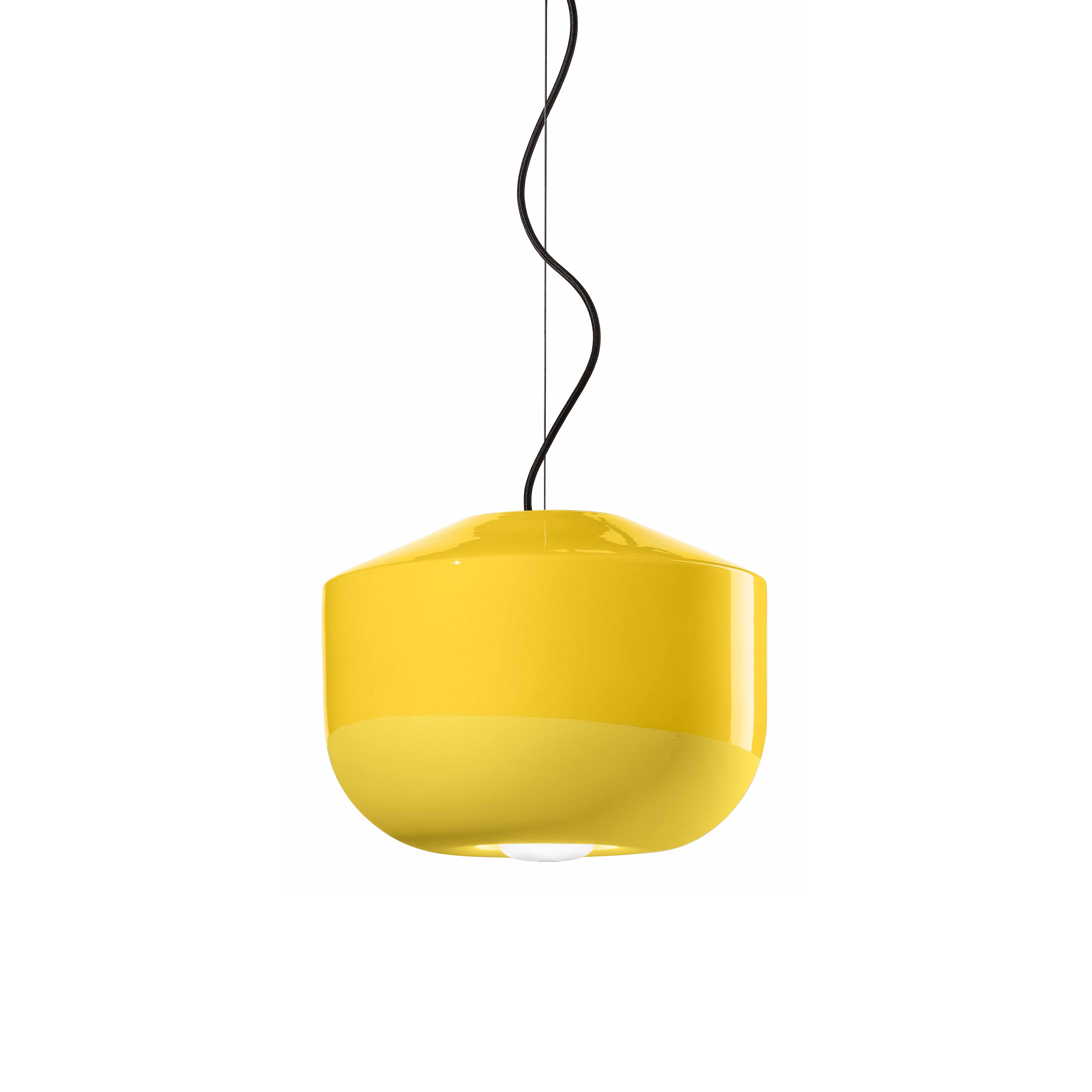 BELLOTA yellow ceramic pendant lamp
