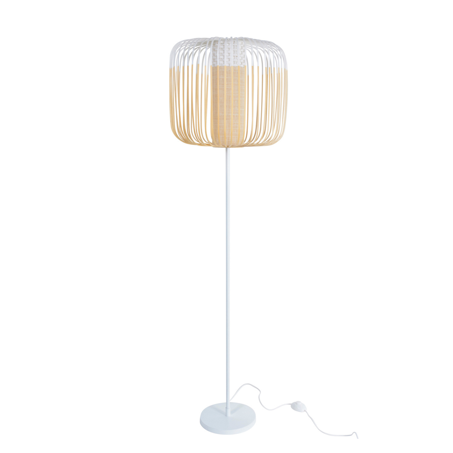 Lampa podłogowa BAMBOO biały – Forestier