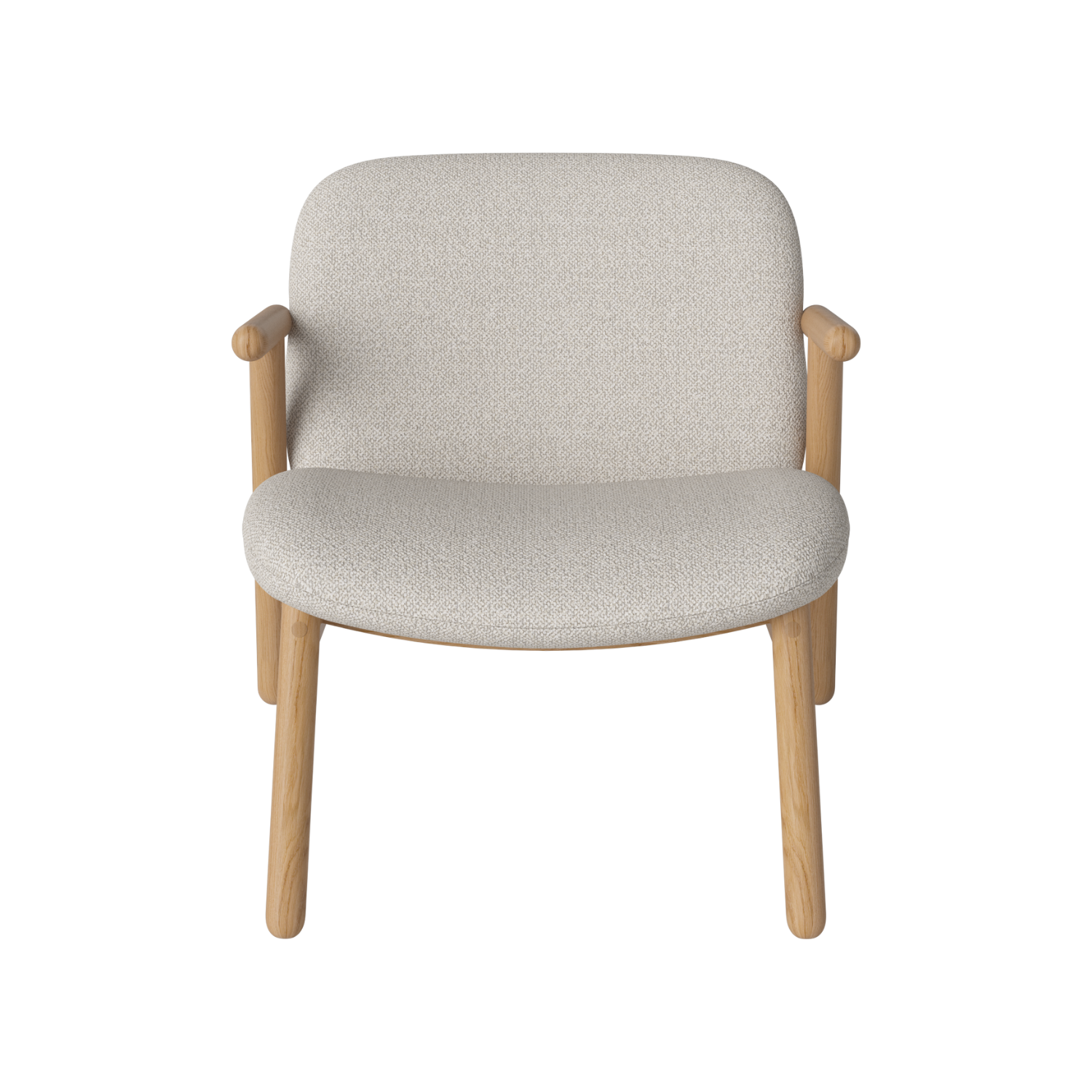 Fauteuil COSH met een eikenhouten basis