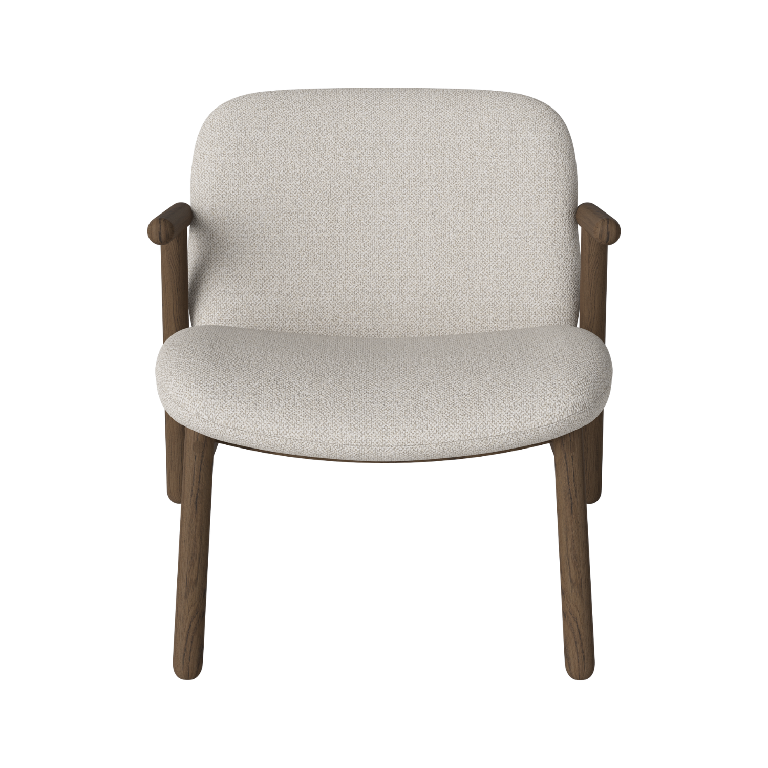 Fauteuil COSH met een basis van donker eikenhout