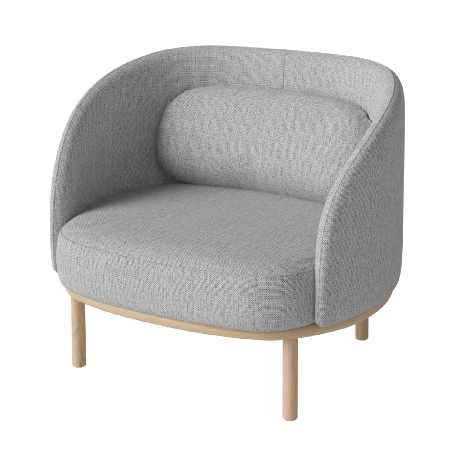 Fauteuil FUUGA basis van gebleekt eikenhout