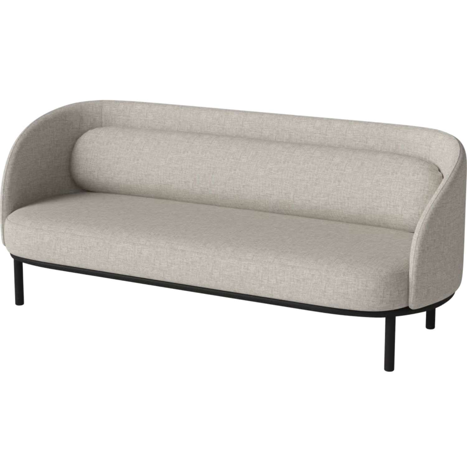 Fuuga 3-Personen-Sofa-Basis aus schwarzer Eiche