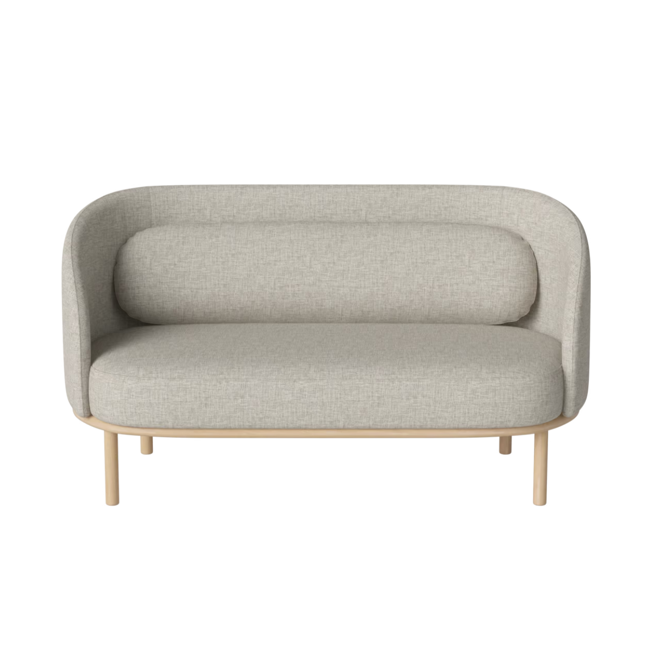 Sofa 2-zits FUUGA met een basis van gebleekt eikenhout