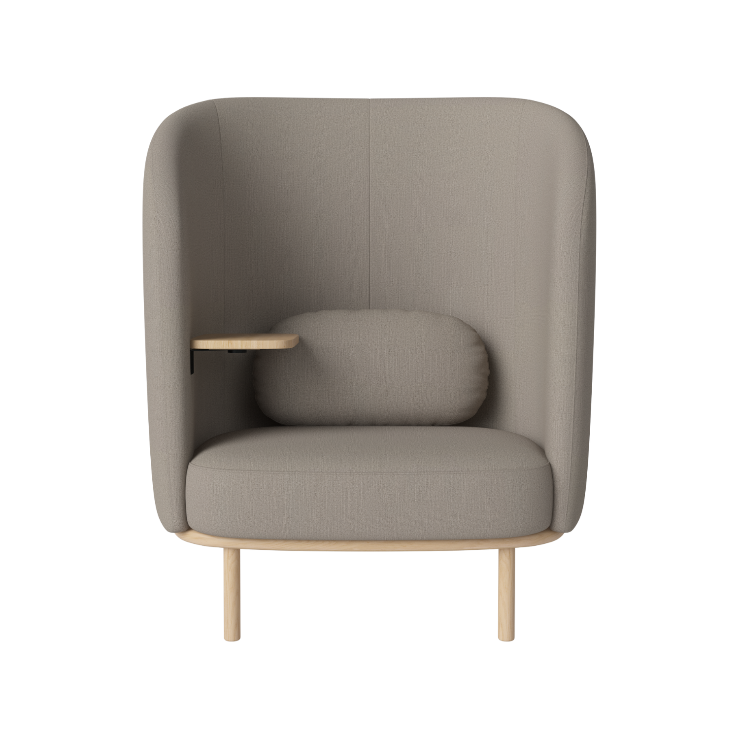 Fauteuil met tafeltje FUUGA NESTING basis van gebleekt eikenhout