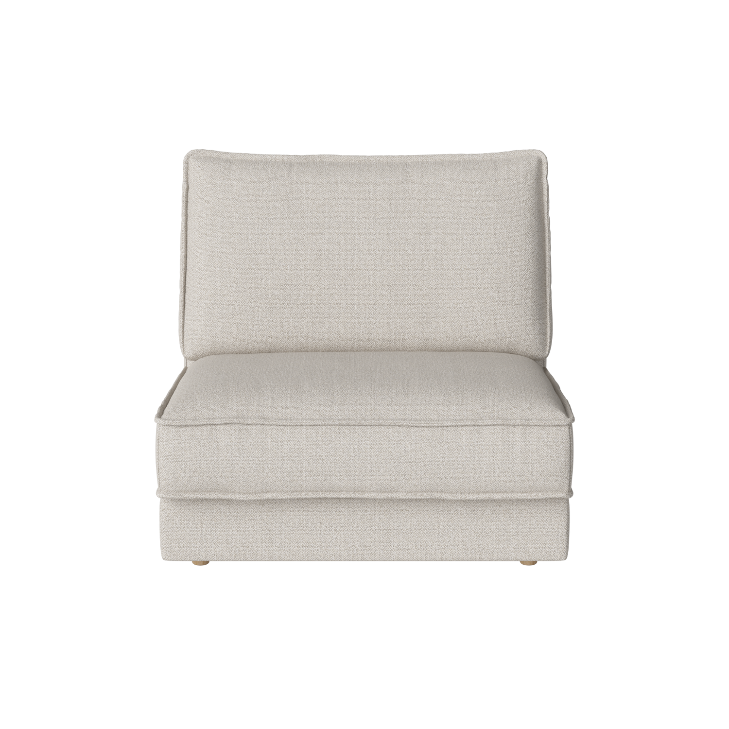 Modulaire bank NOORA - middenmodule met gebleekte basis