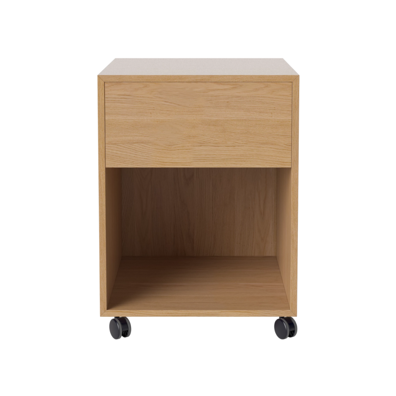 CASE kast op wielen eikenfineer