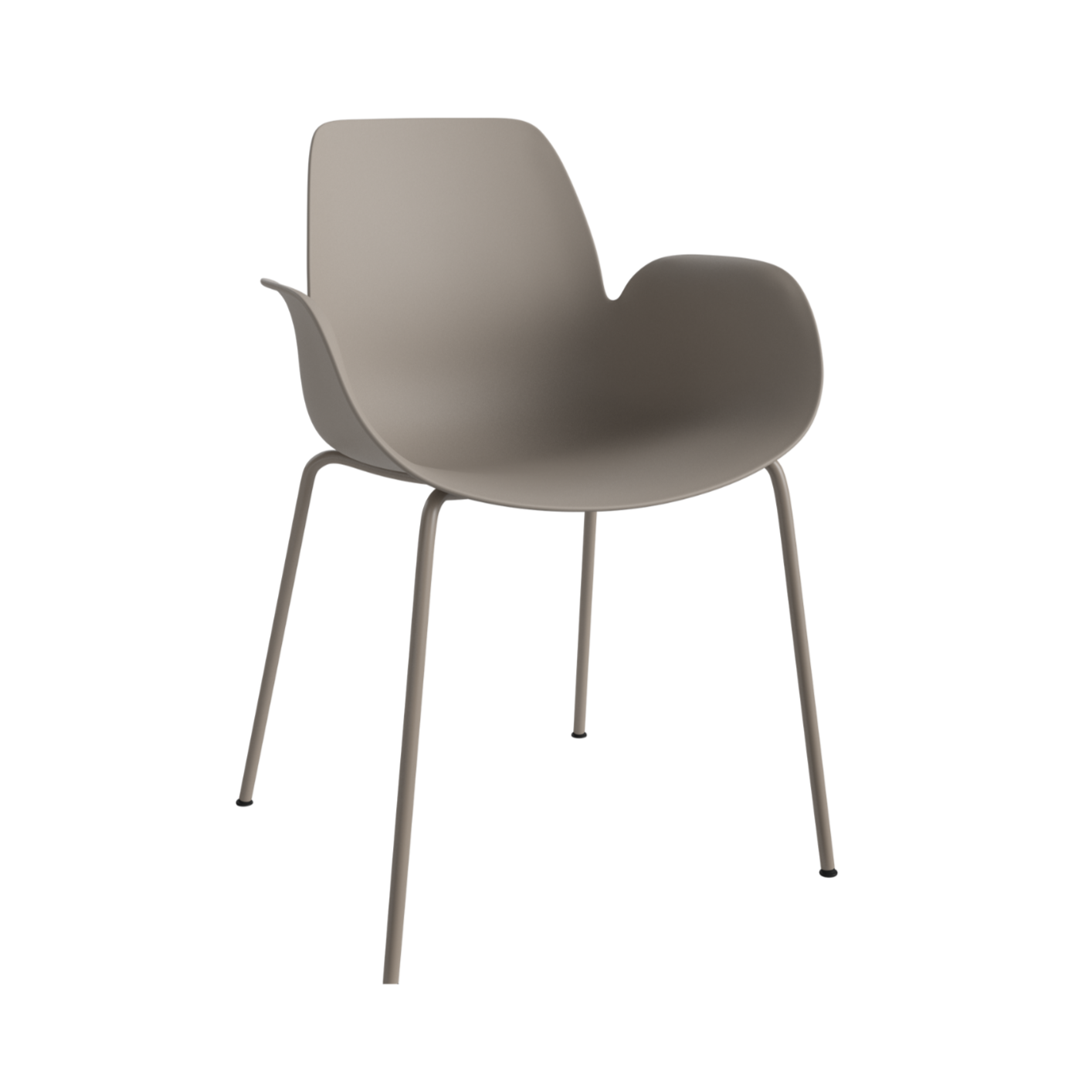 Zetel met armleuningen SEED beige met beige basis