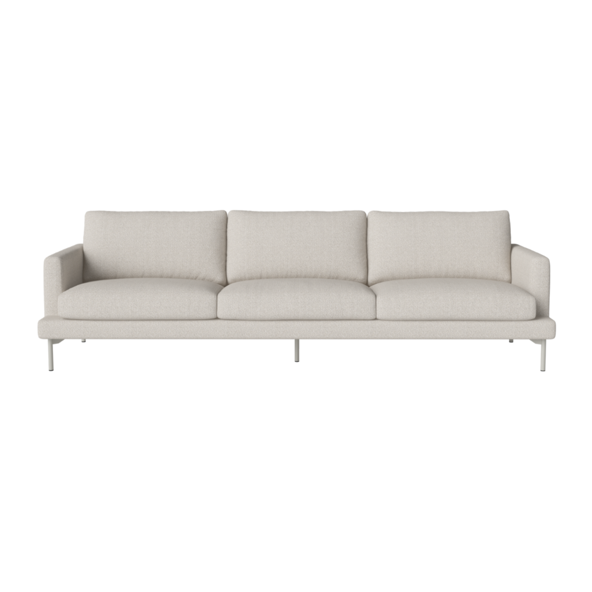 Sofa 4-persoons VENEDA SLIM grijze stalen basis