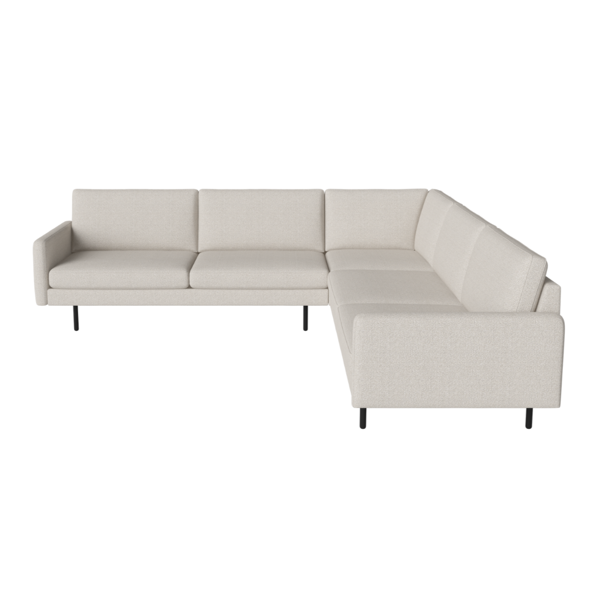 Symmetrische hoekbank SCANDINAVIA REMIX zwarte basis