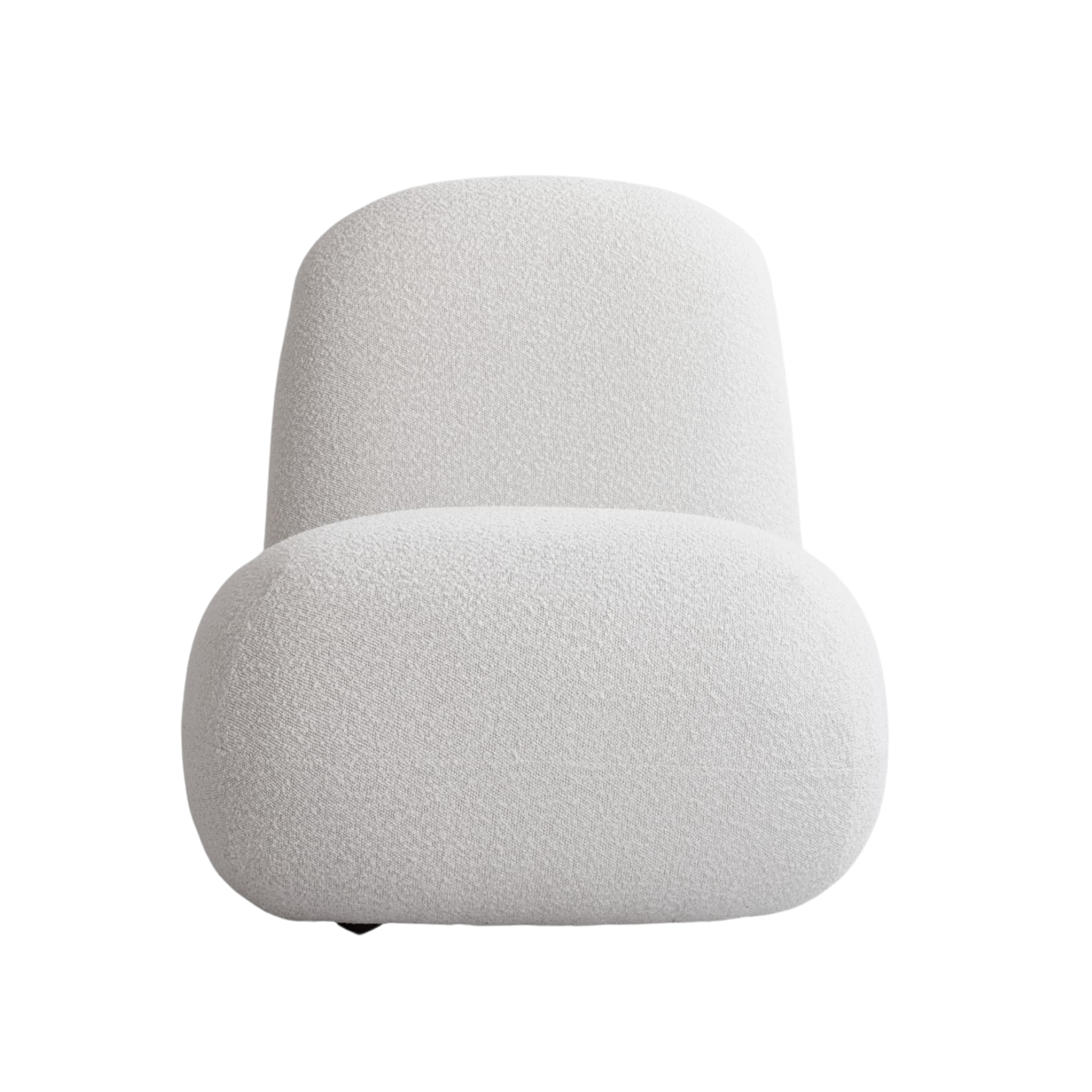 Fotel bez podłokietników TOE FLAT bouclé biały – 101 Copenhagen
