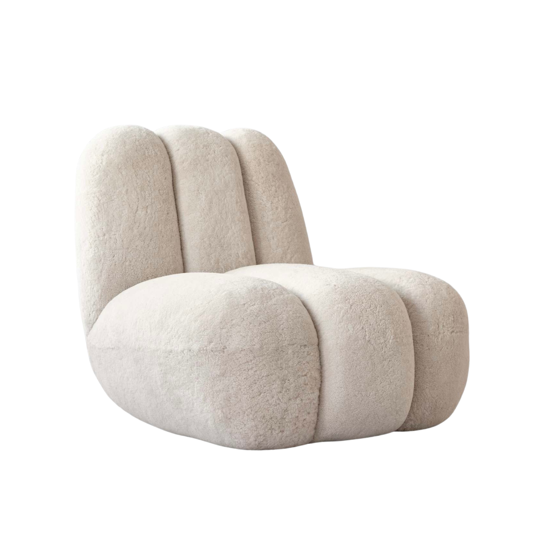 Fotel w tkaninie Sheepskin TOE kremowy – 101 Copenhagen