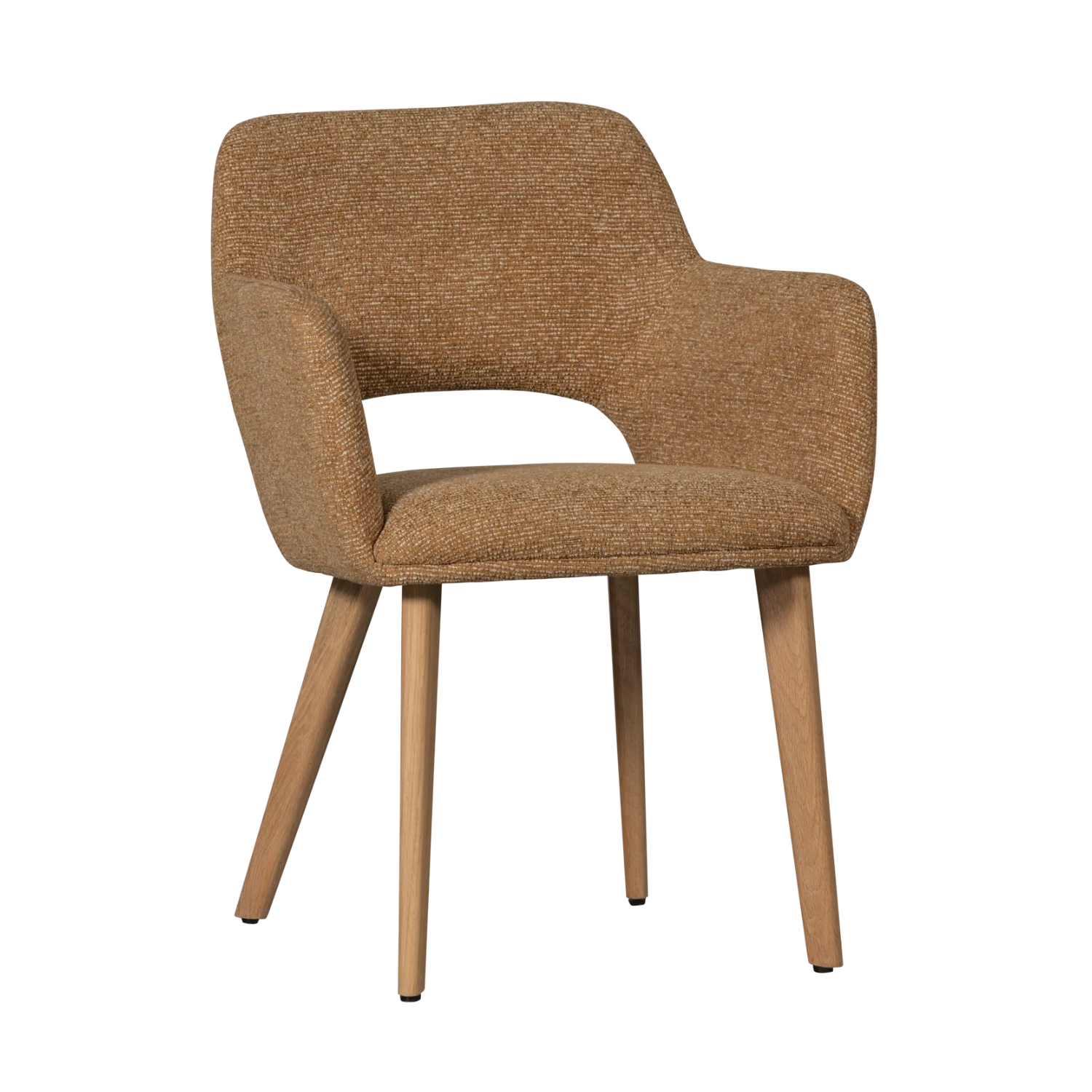 Stuhl MURAT braun mit Eichenbasis