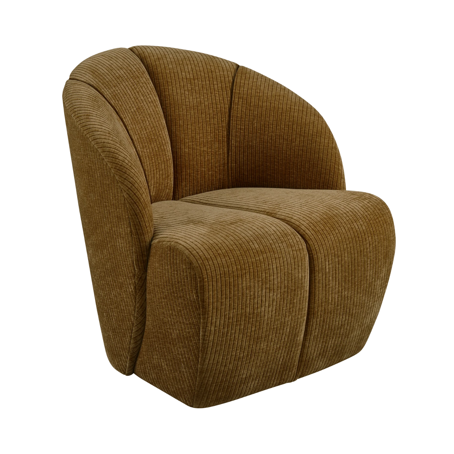 Fotel obrotowy MOJO ciemny miodowy sztruks – Woood