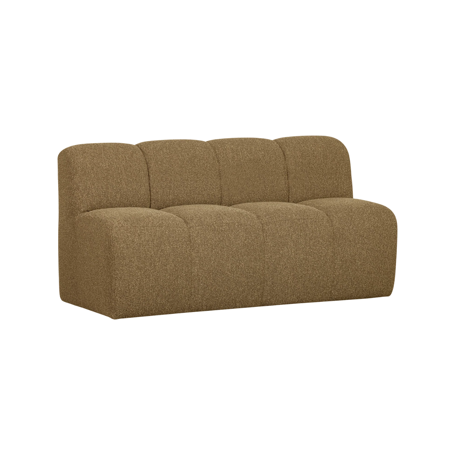 Sofa modułowa MOJO BENCH - element 3-osobowy ciemny miodowy bouclé – Woood
