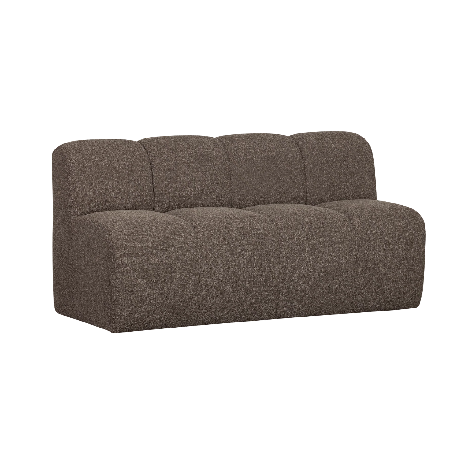 MOJO modular sofa - 3-seater dark brown bouclé element