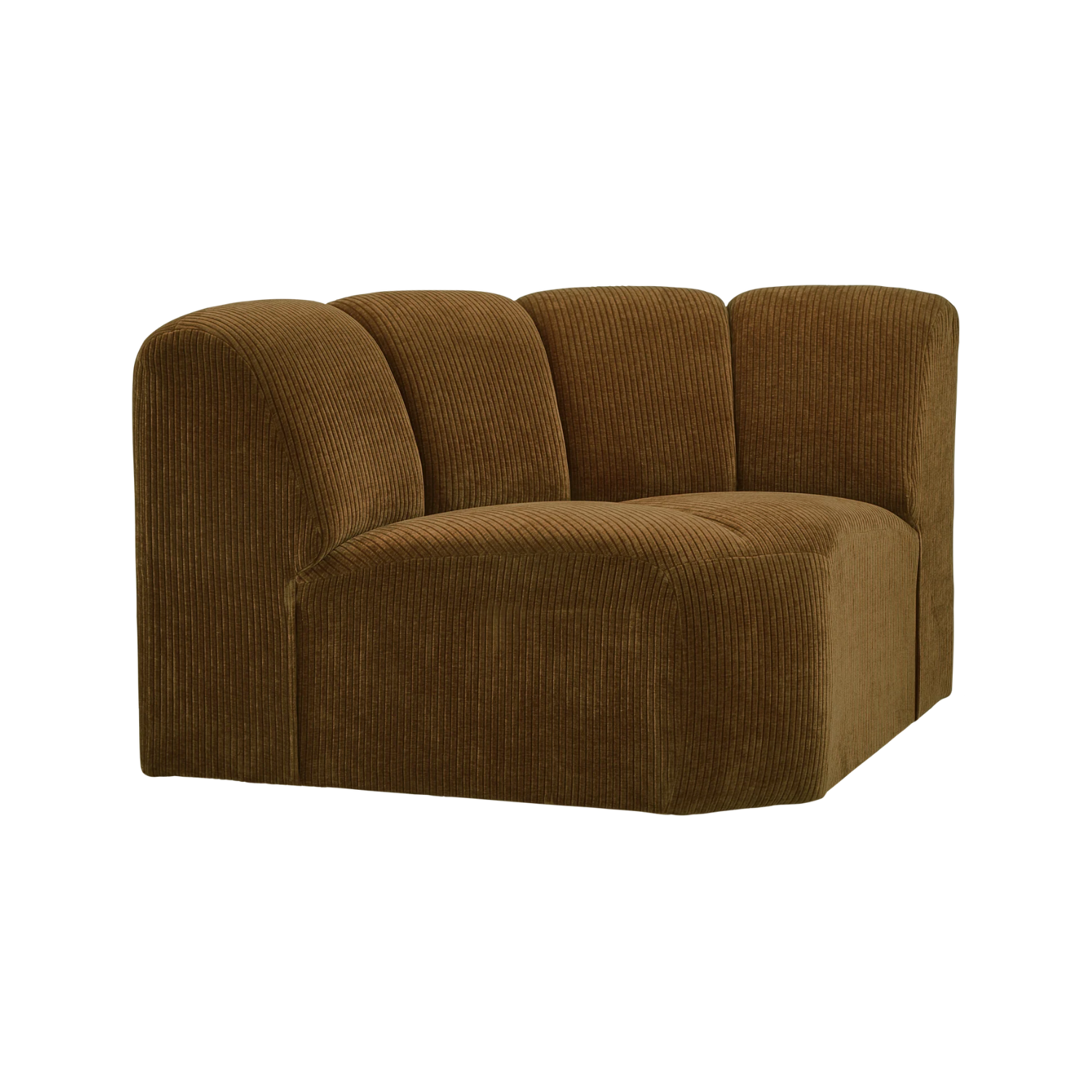 Sofa modułowa MOJO - element narożny ciemny miodowy sztruks – Woood