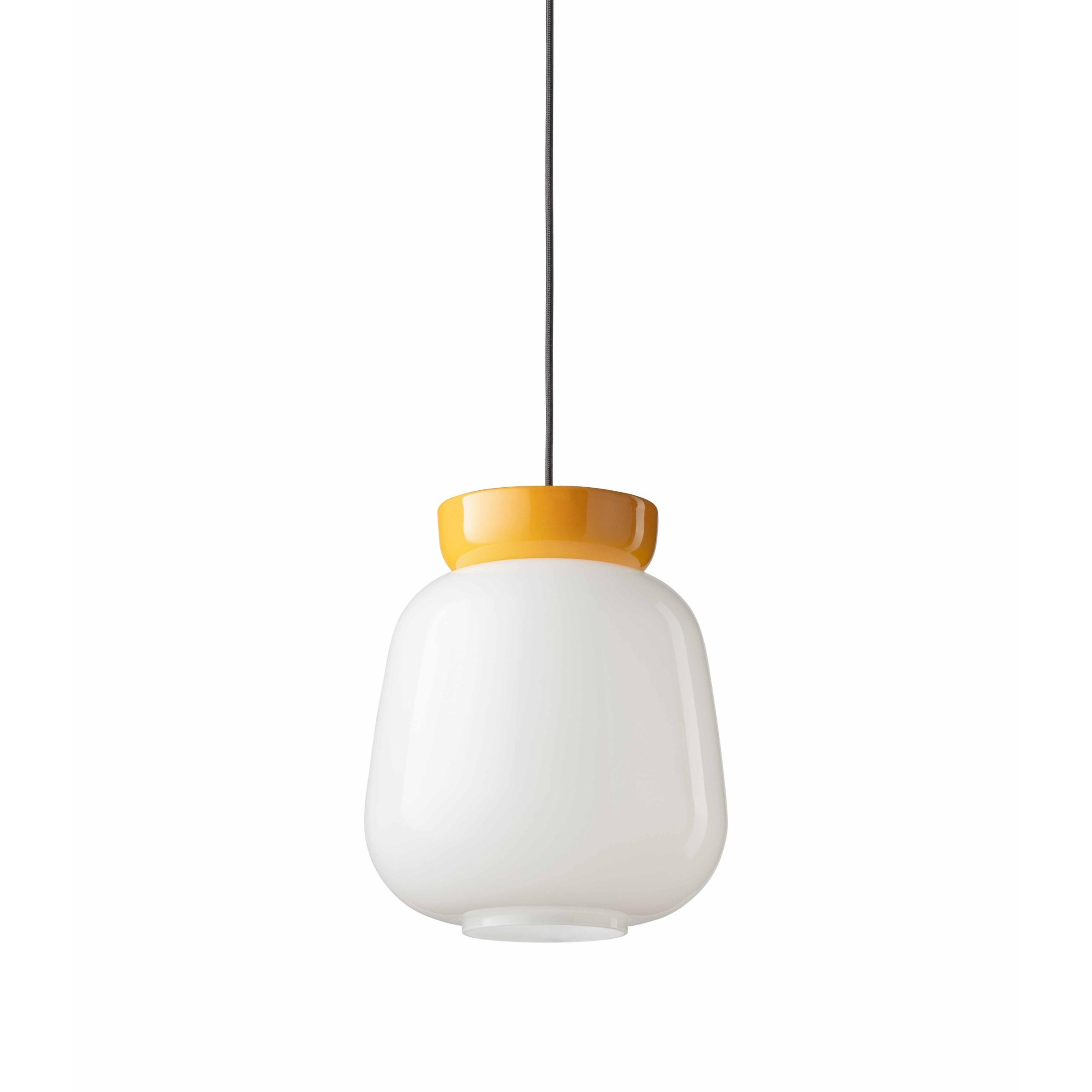 CORCOVADO ceramic pendant lamp in milky with yellow