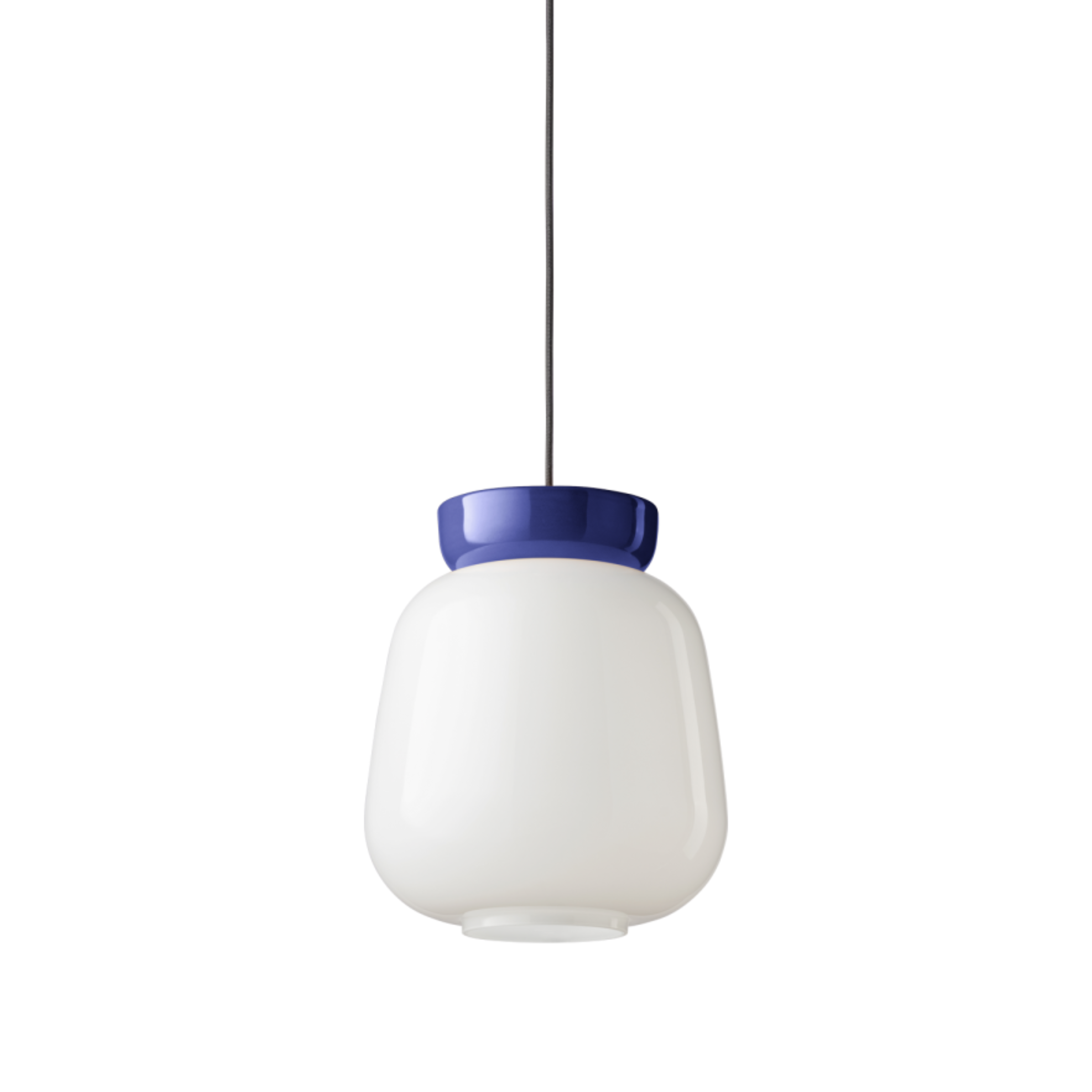 Hanglamp van keramiek CORCOVADO melkachtig met blauw