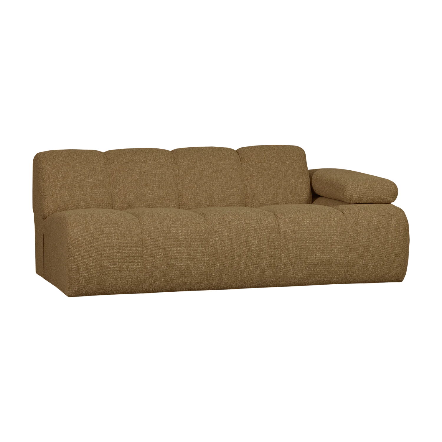 MOJO modular sofa - right-facing 2-seater dark honey bouclé element