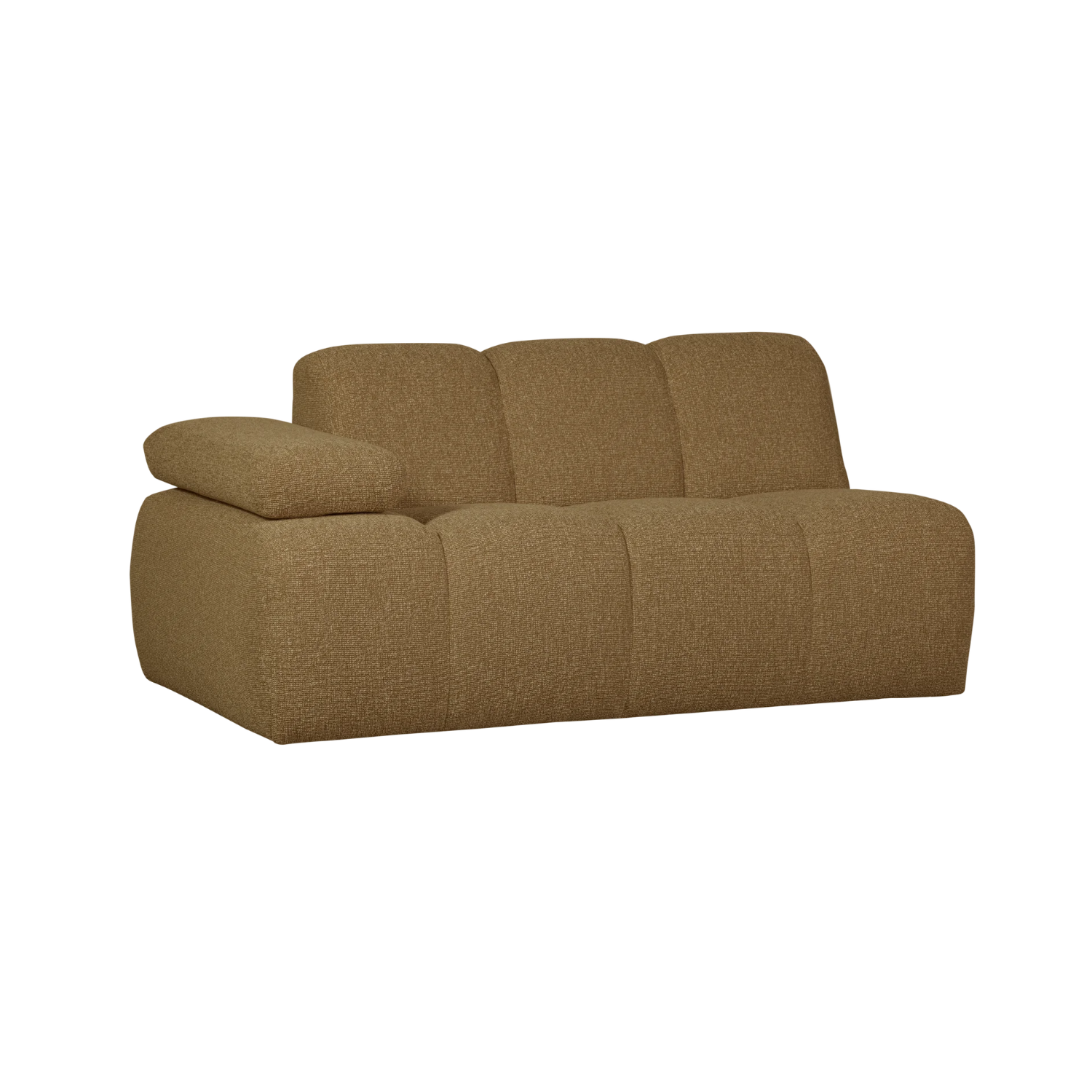 MOJO modular sofa - 1.5-seater left-side dark honey bouclé element