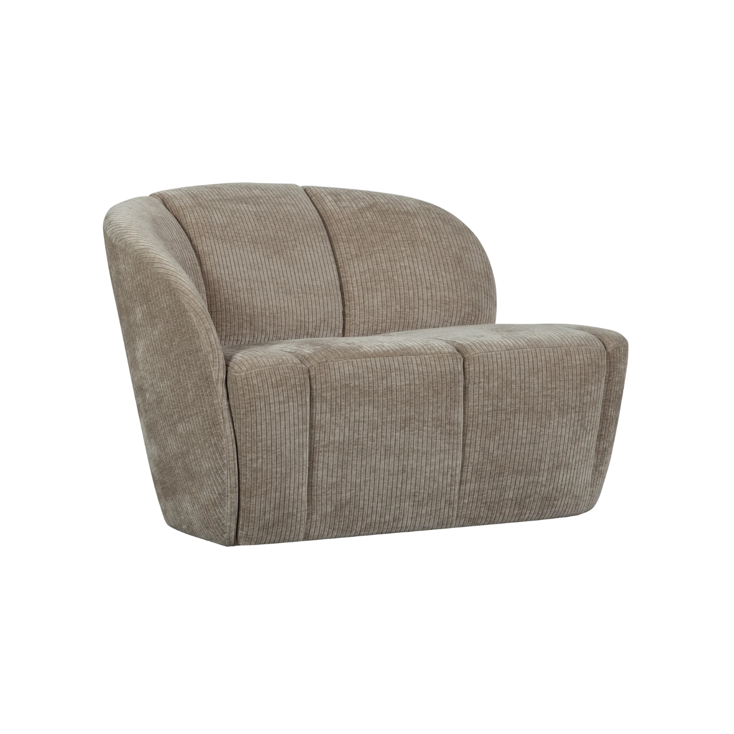 2-seater left-facing MOJO sofa in dark sandy corduroy