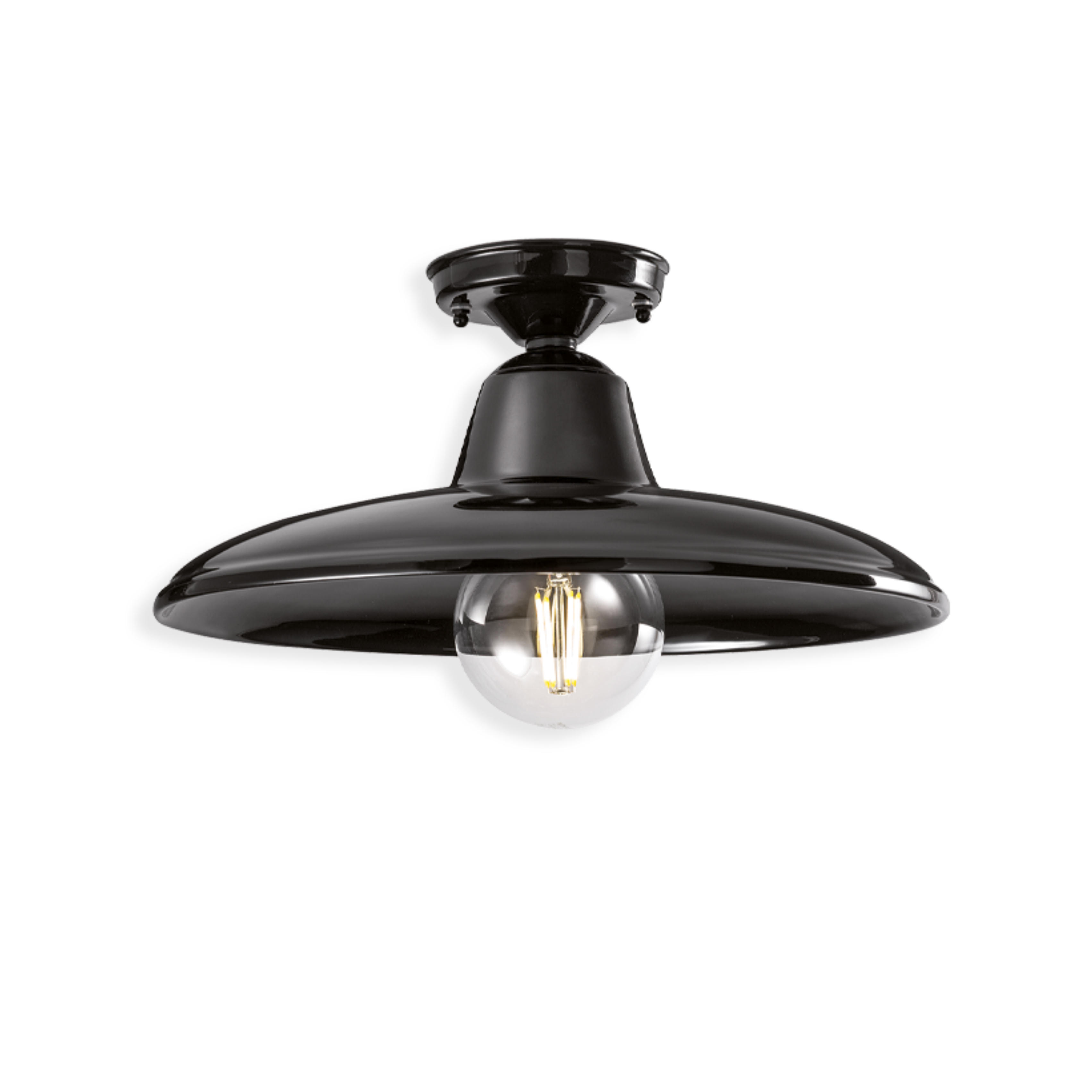 B&W black ceramic ceiling lamp