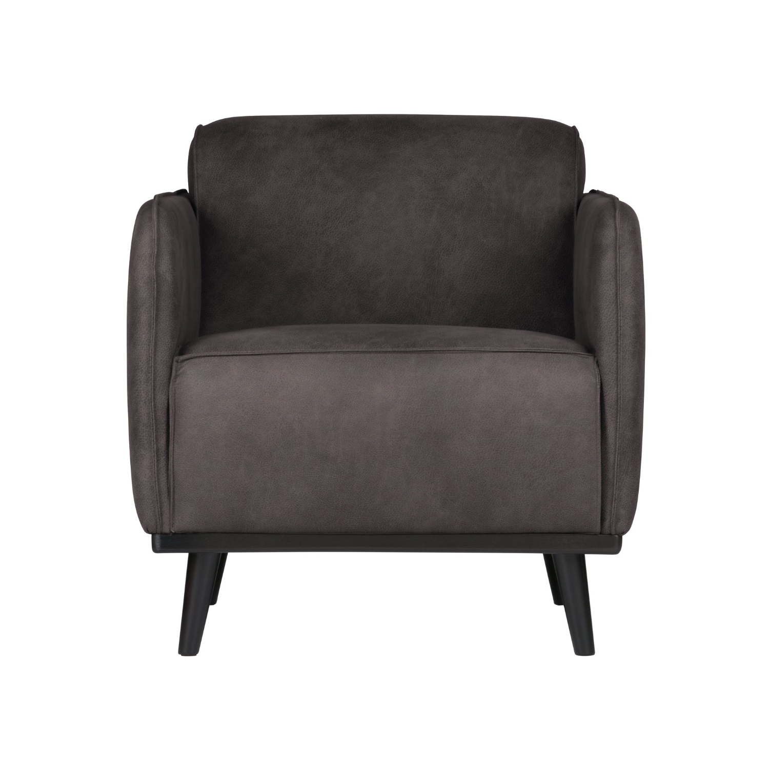 STATEMENT Armchair with Armrests Dark Gray Eco-Leather