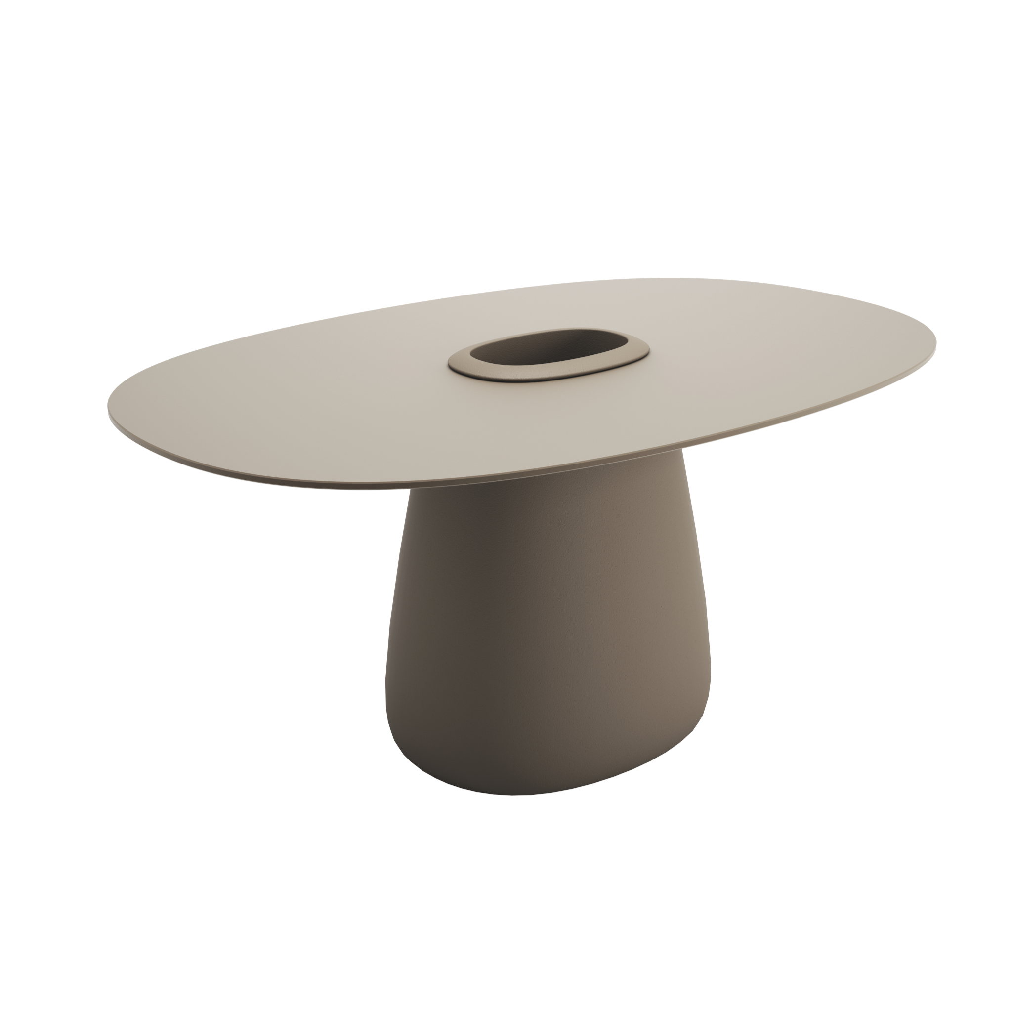 Tuin tafel met opbergcontainer COBBLE taupe